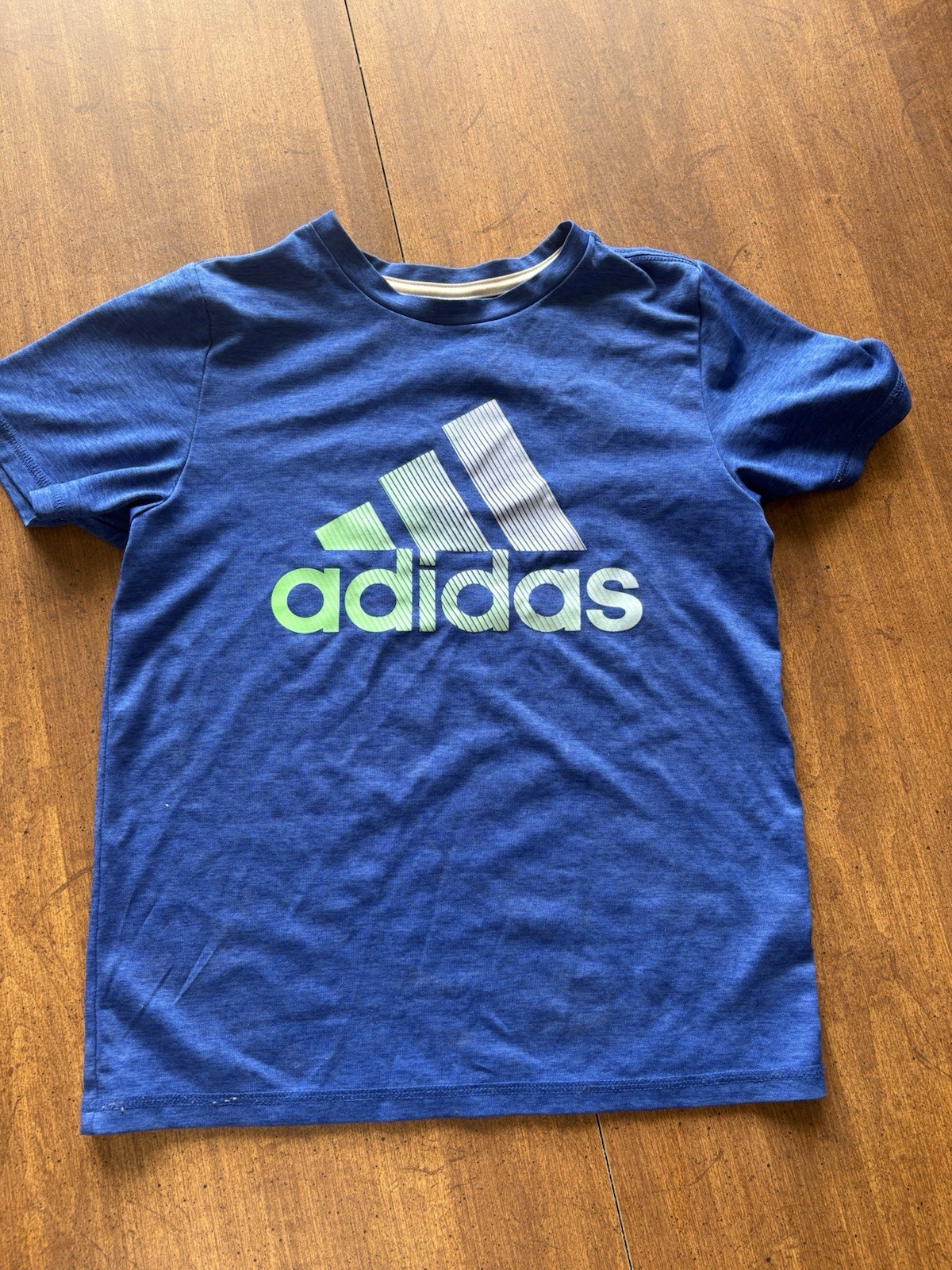 Adidas Aeroready Boys Youth Graphic Training Shirt Royal Sz S