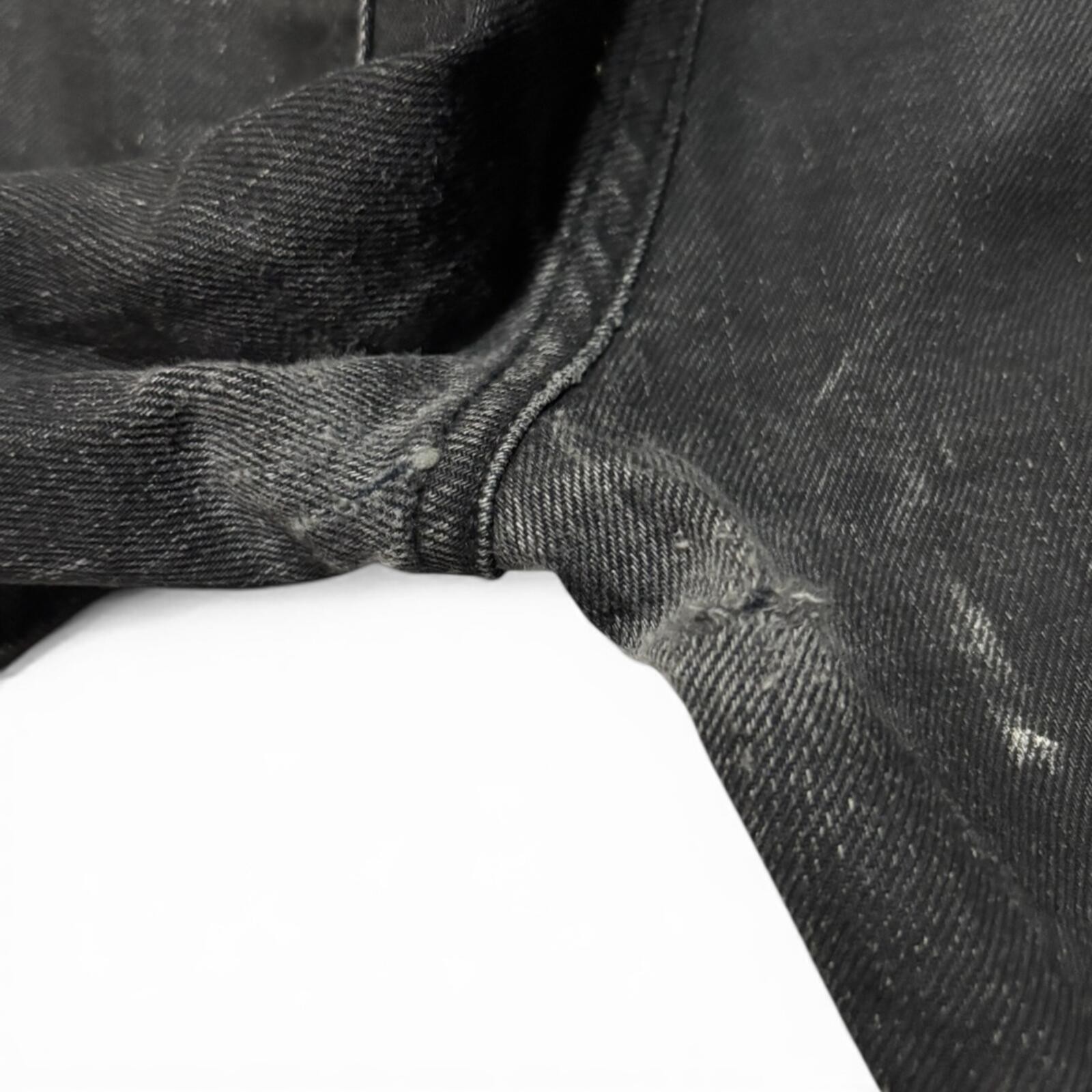 Saint Laurent Paris Black D01 Coated Denim Jeans