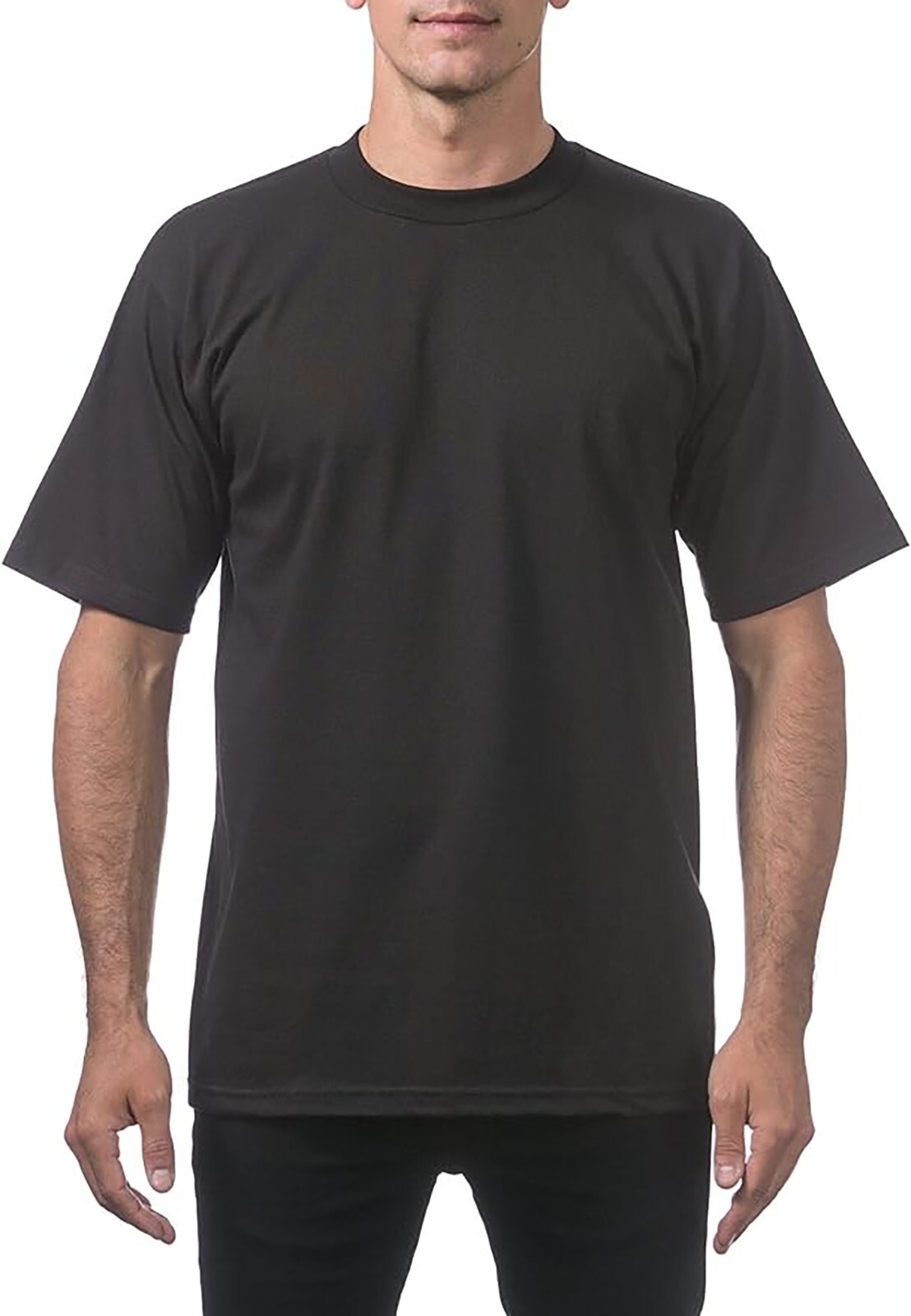 Pro Club Men’s 6-Pack Heavyweight Cotton Short Sleeve Crew Neck T-Shirt