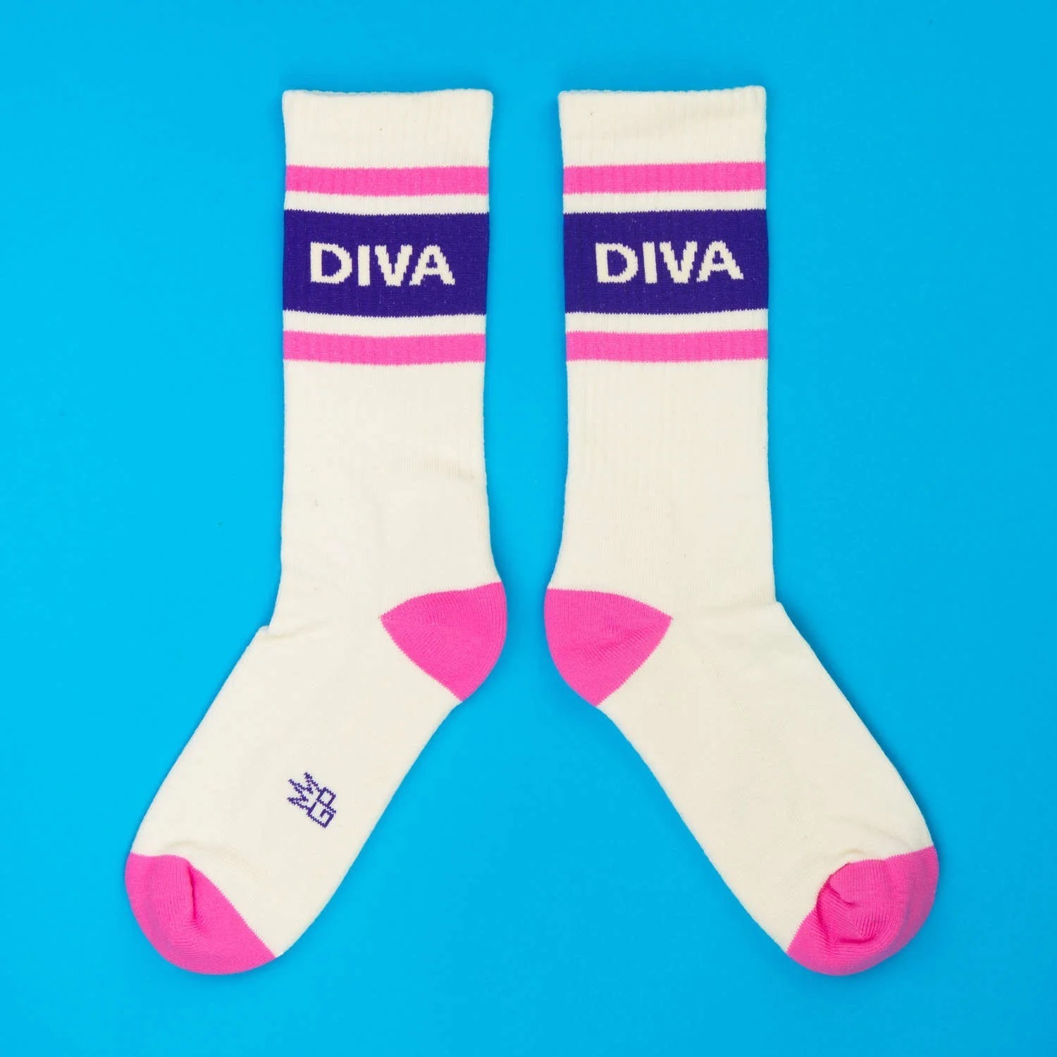 DIVA Socks by Gumball Poodle Unisex Ribbed Gym Crew Socks Novelty Socks Gift