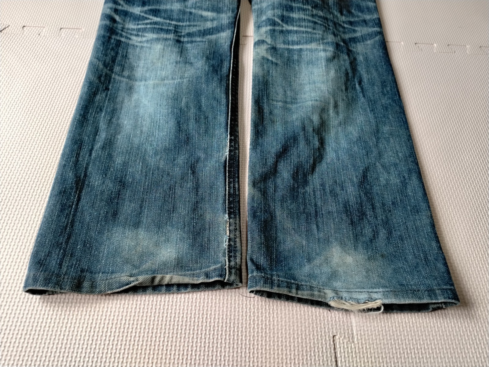 Lee Riders Gold Label LM2205 Bootcut Flare Denim Jeans Distressed Made In Japan