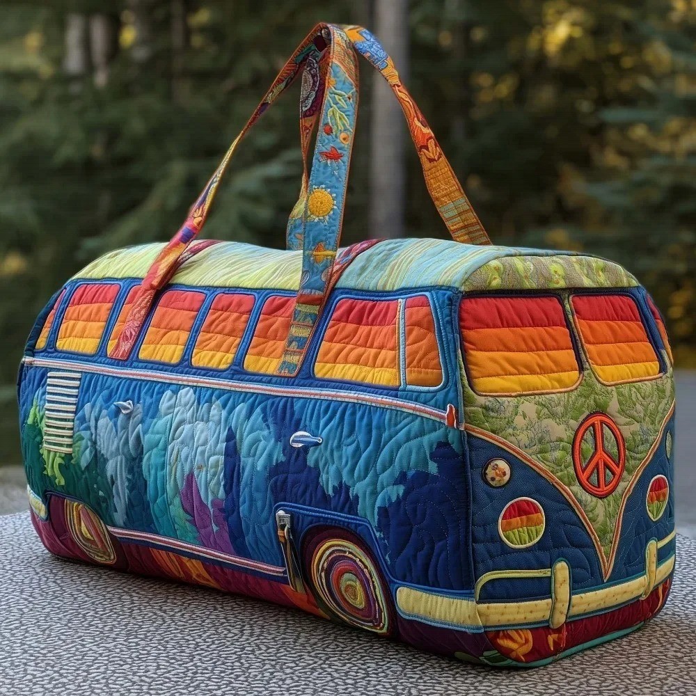 Adjustable Strap Quilted Duffle Bag Large Capacity 3D Quilting Craft Travel