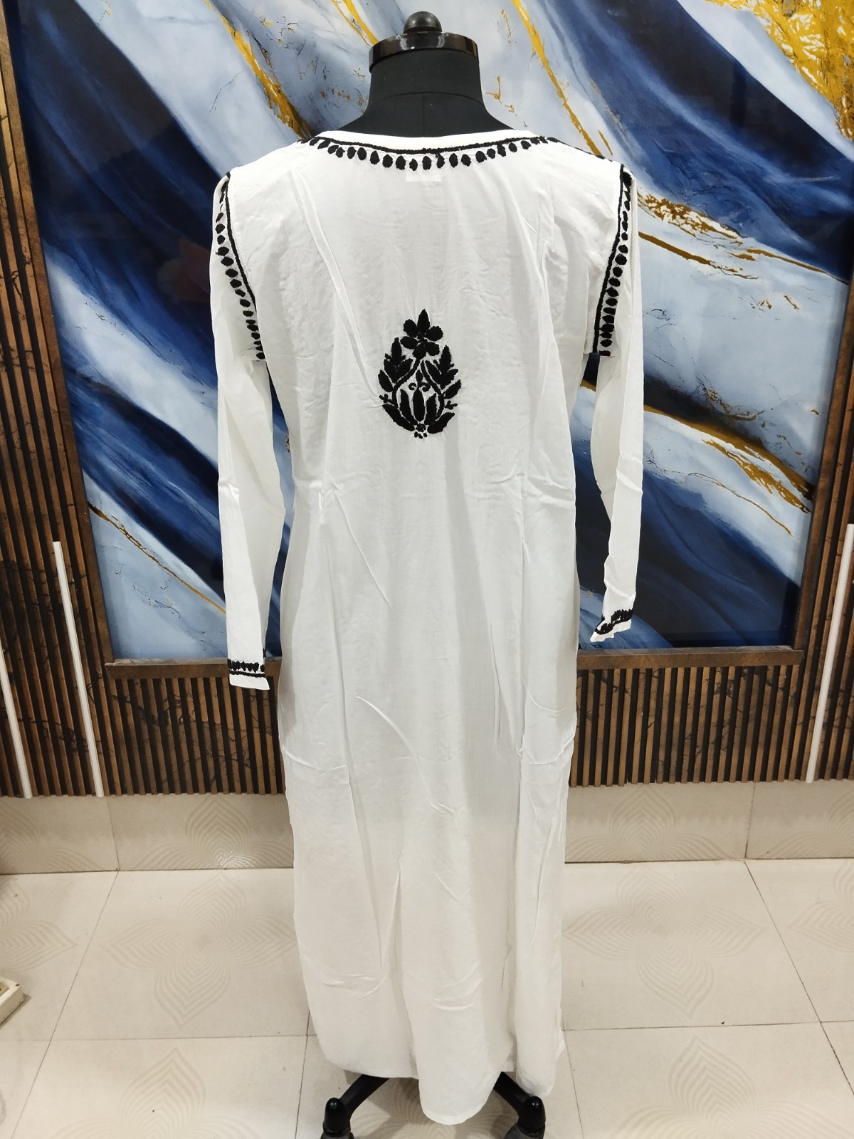 KURTI Co-Ord Set L XL 2XL 3XL 4XL 5XL HANDMADE CHIKAN EMBROIDERY 100% COTTON