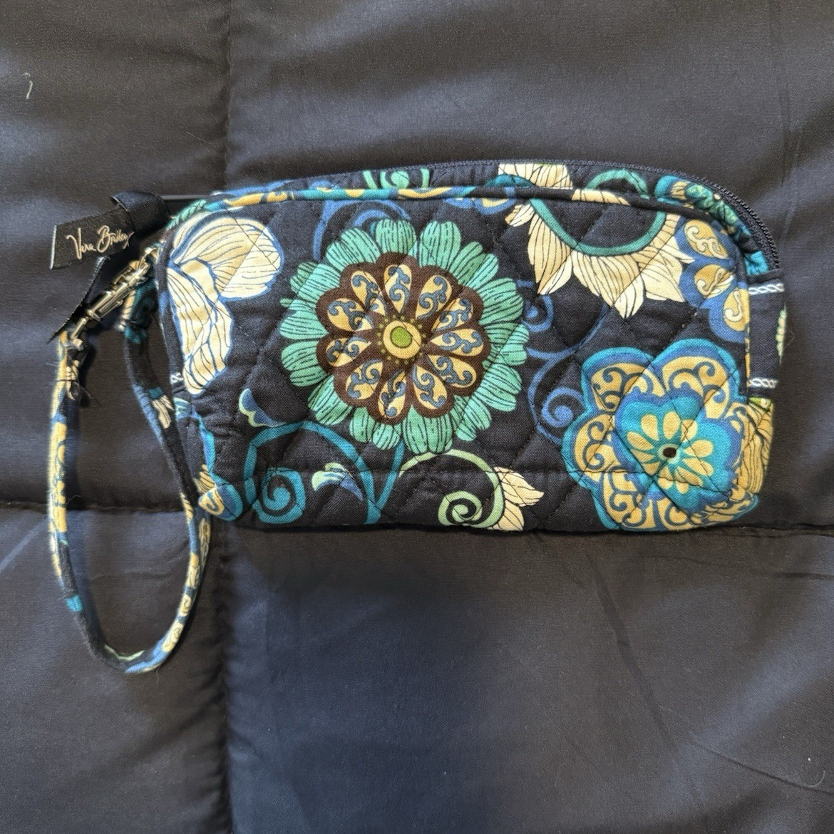 Vera Bradley Floral Zip Wristlet Wallet, Wrist Strap