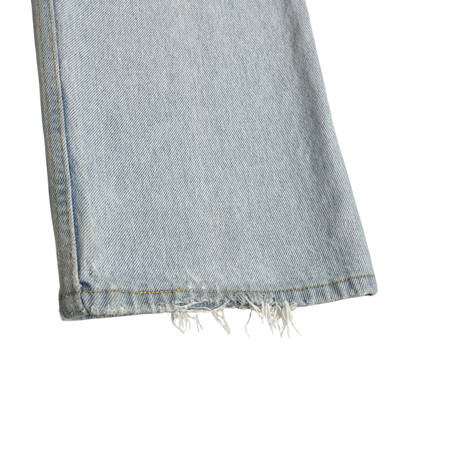 Y2K Levi’s Signature Jeans Mens 36×35 Light Wash Denim Frayed Hem Western Work