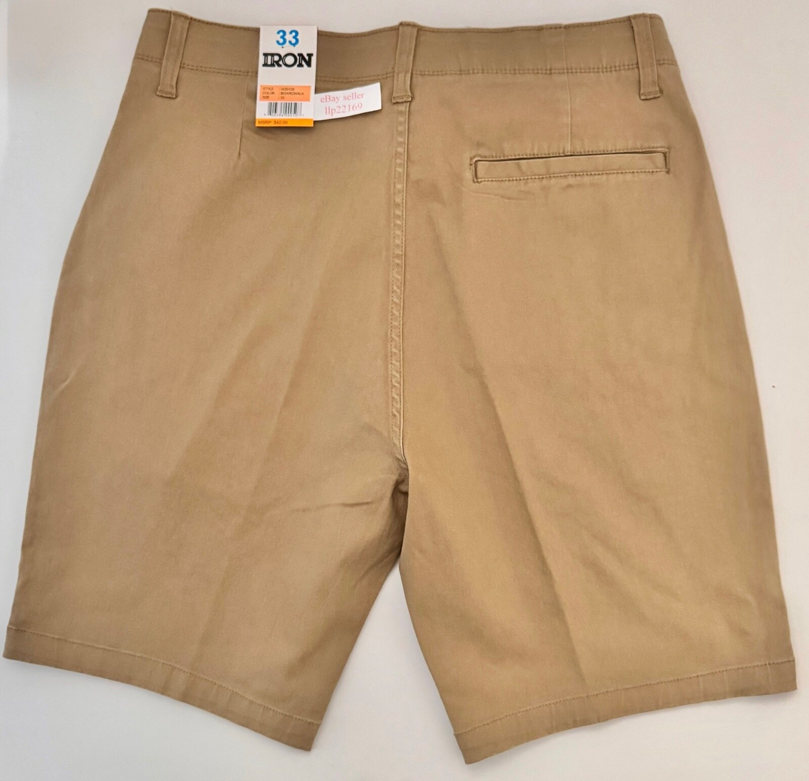 IRON CO Men’s Stretch Shorts (SIZE 33) Flex Waist Flat Front BOARDWALK New Tag!