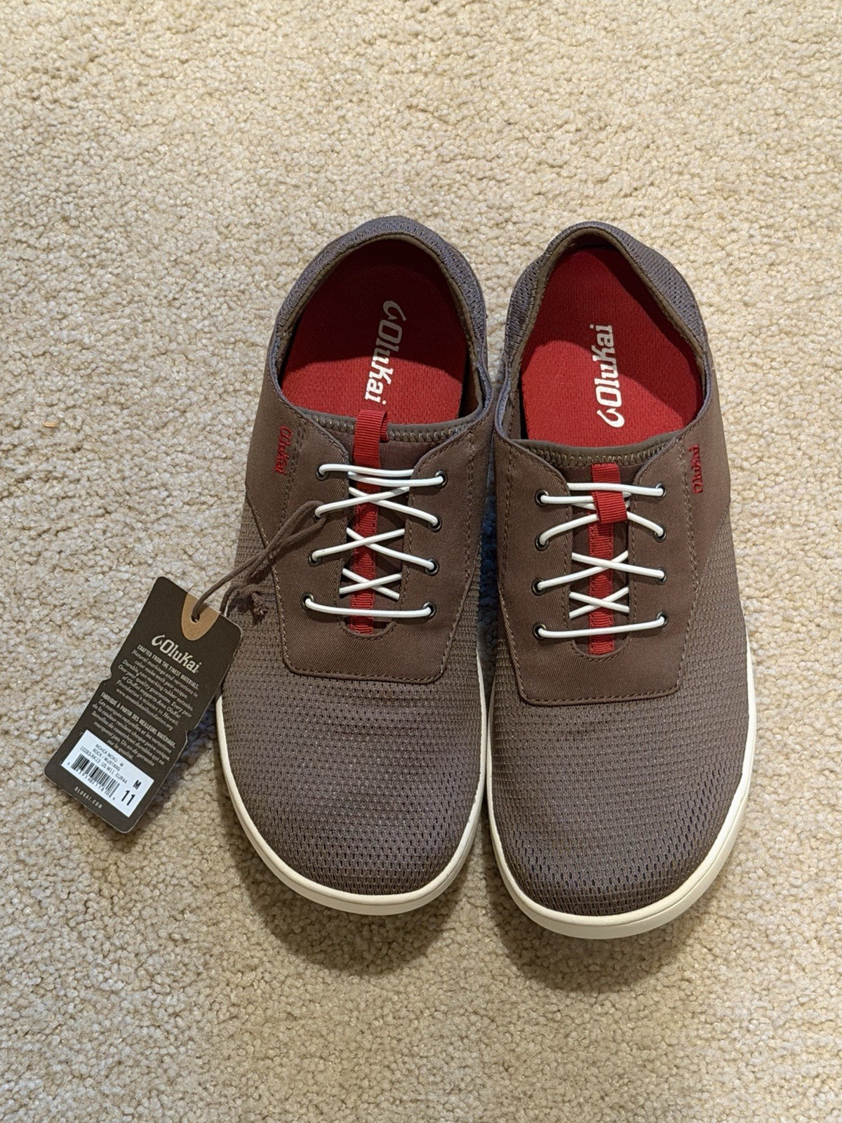 OluKai Nohea Moku Rock Mustang Brown Shoes Men’s Size 11