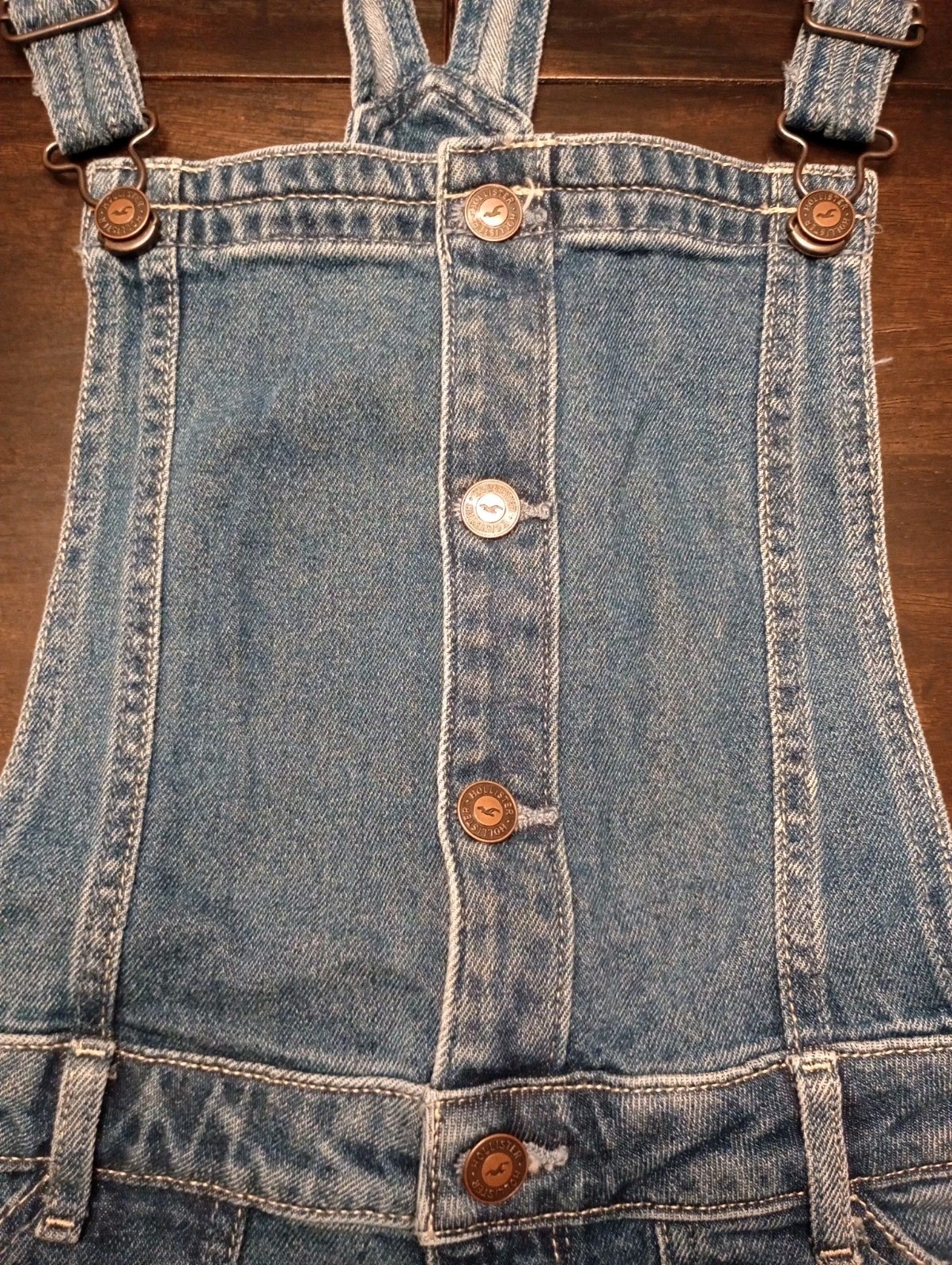 Hollister Denim Shortall Bib Overalls Sm High-Rise Mom Short Cargo Y2K Festival