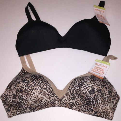 Warners Wirefree Bras T-Shirt Lined Seamless Cups Set of 2 Style 4011 Retail $60