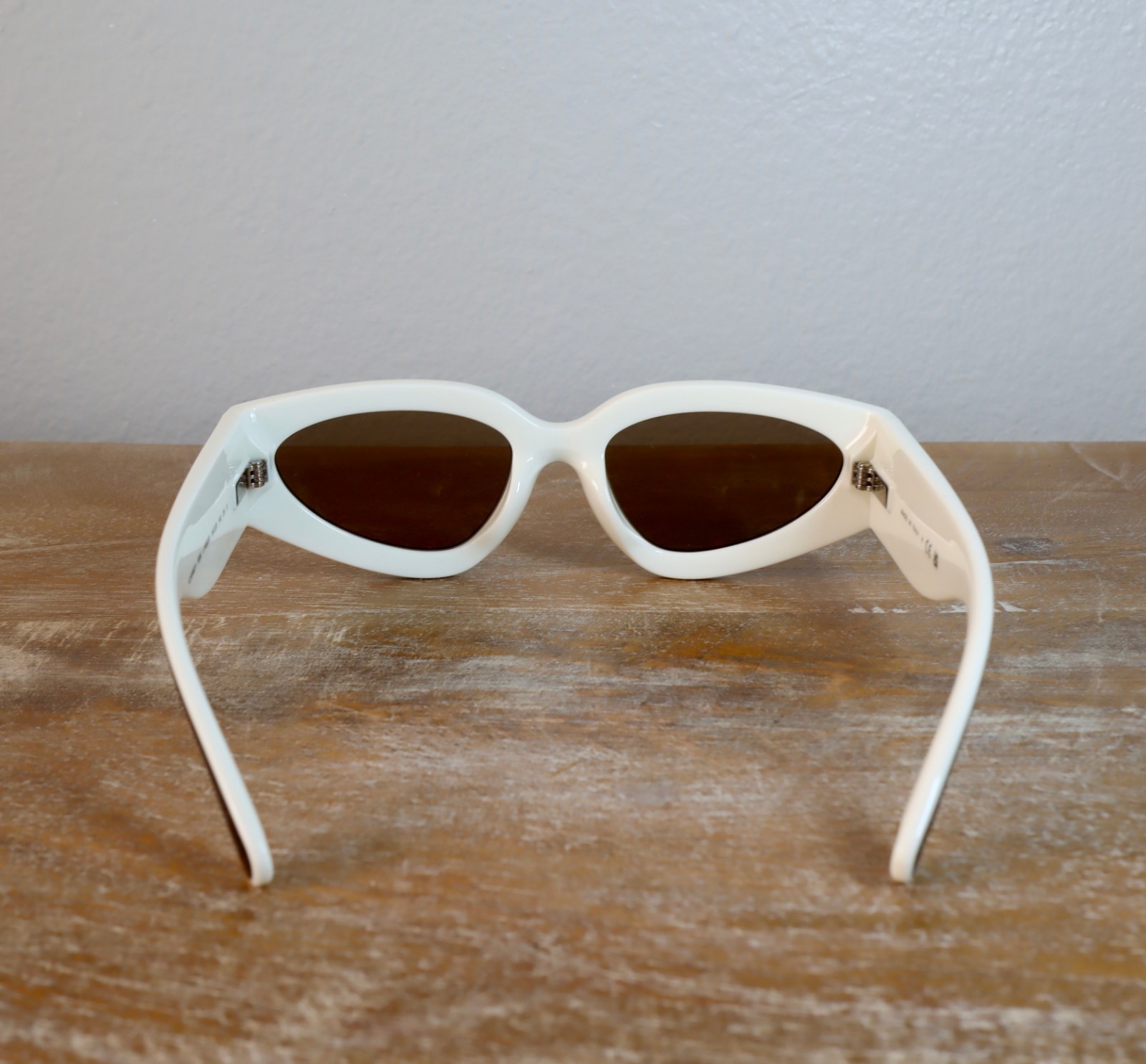 CHANEL 6056 Urban Vintage Cat Eye Sunglasses 54mm Black&White/Beige Lens 100% UV