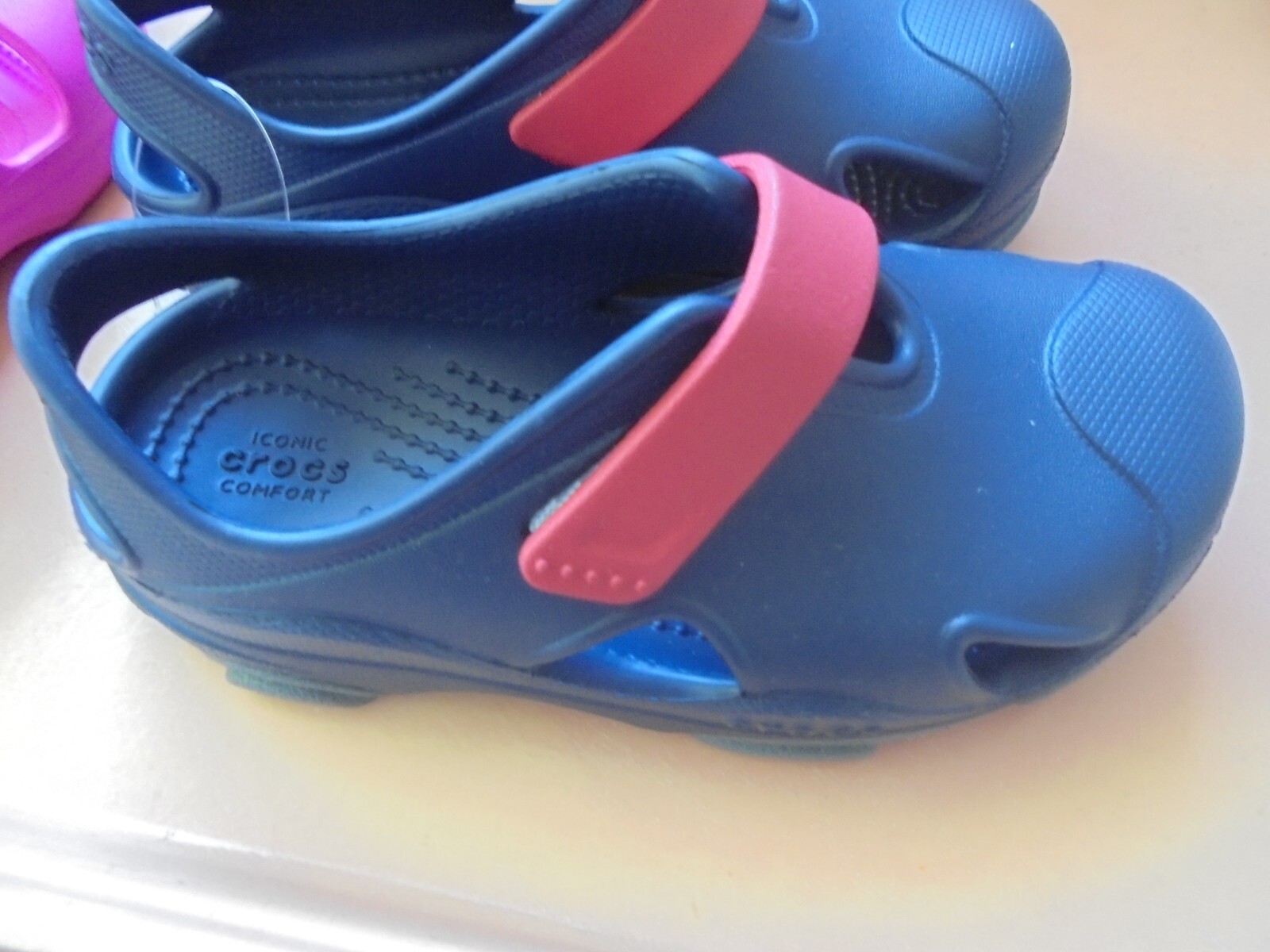 New Crocs All Terrain Fisherman Childs 10 Navy/Pepper