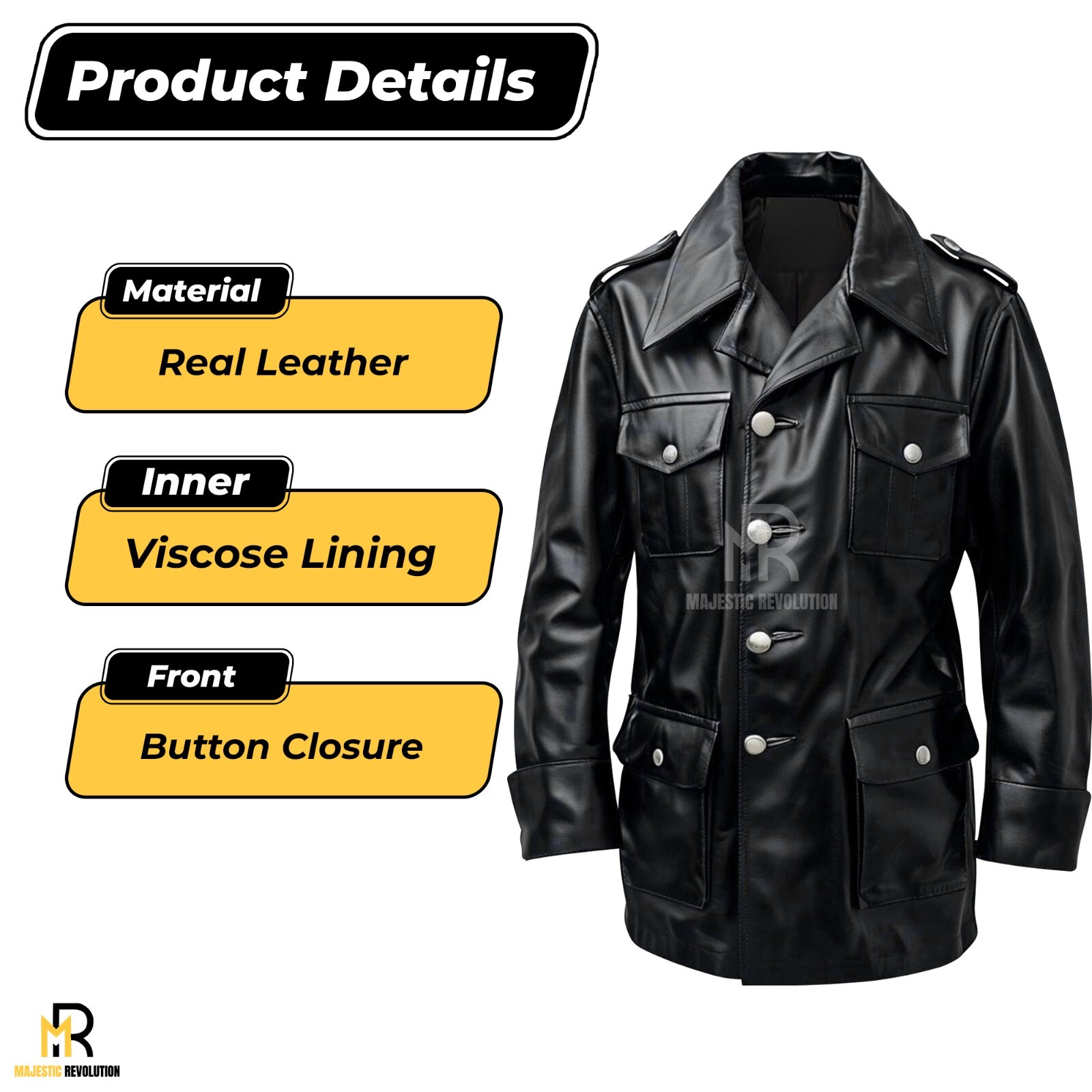 Hellboy Inspired Karl Ruprecht Kroenen Mens Black Leather Cosplay Costume