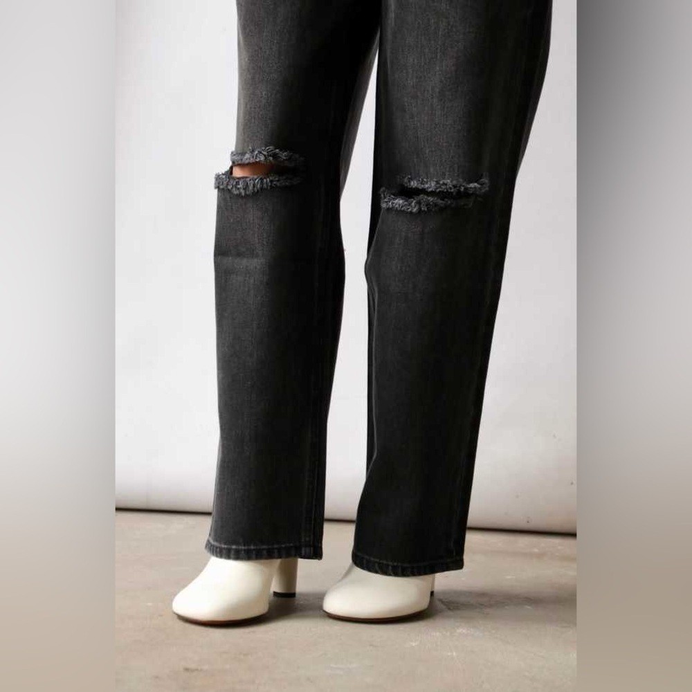 Tibi Ryder Jean in Vintage Wash Black Denim size 24