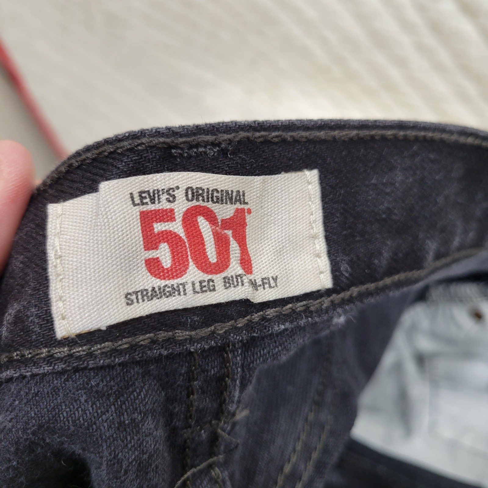 Levi’s 501 Denim Jeans Mens 34×30 Black original Fit Straight Leg Casual