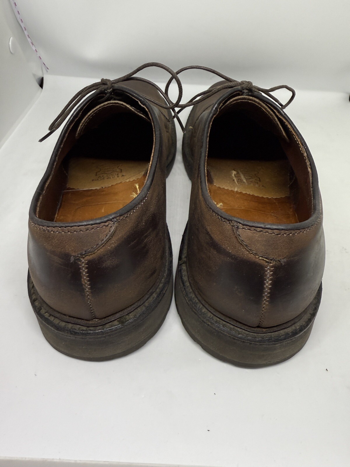 ALDEN Sz. 8 B/D Oxford Dress Shoes Goodyear Welt Oiled Leather Ombre Dk Brown .1