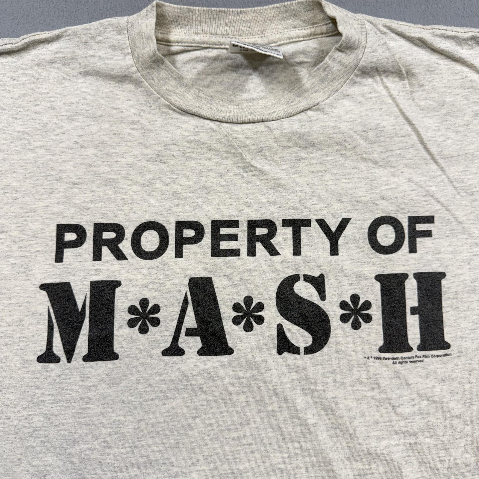 Vintage MASH Shirt Mens 2XL Gray Property Of TV Show Military Graphic Tee 1998