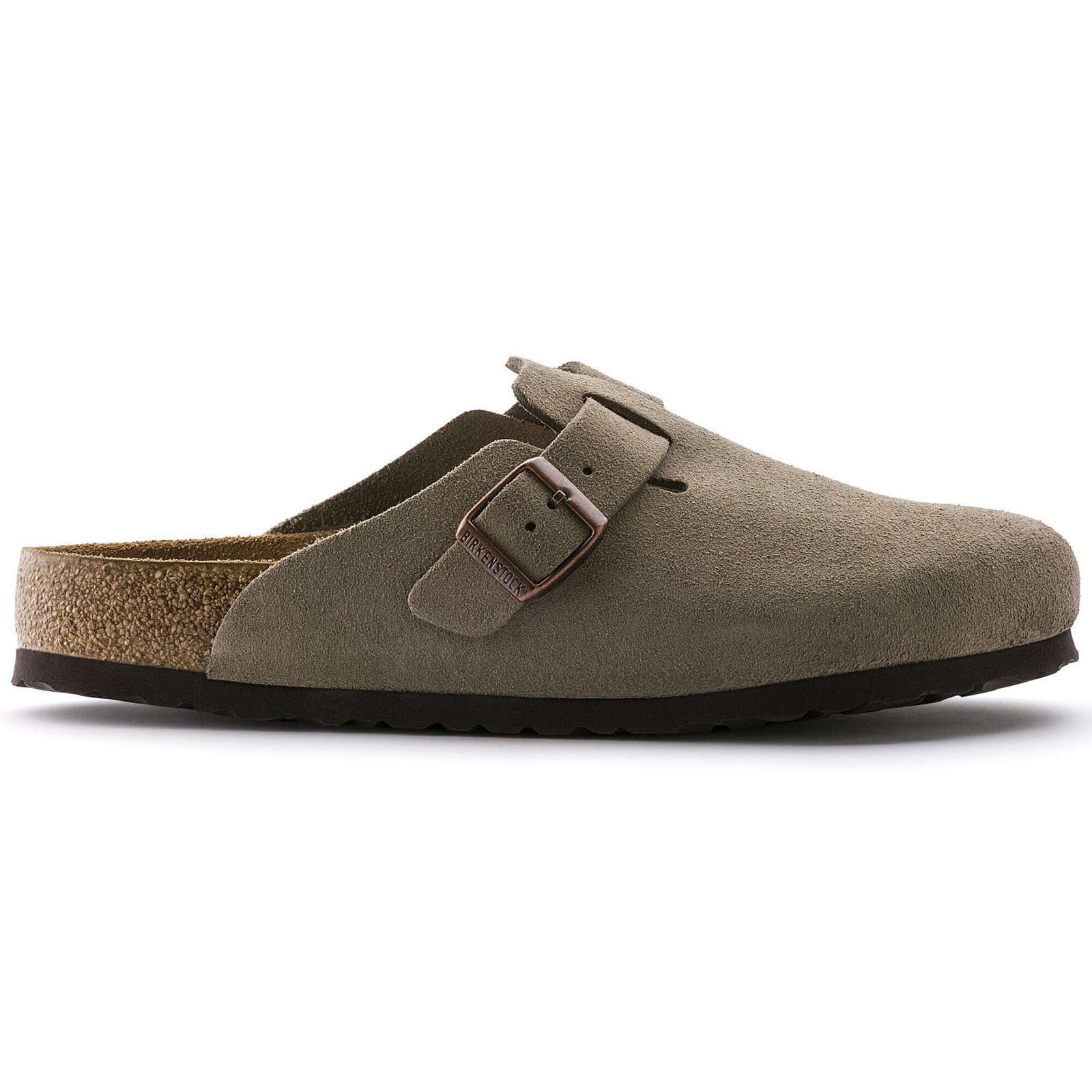 New Birkenstock Boston Suede Leather Soft Footbed Taupe
