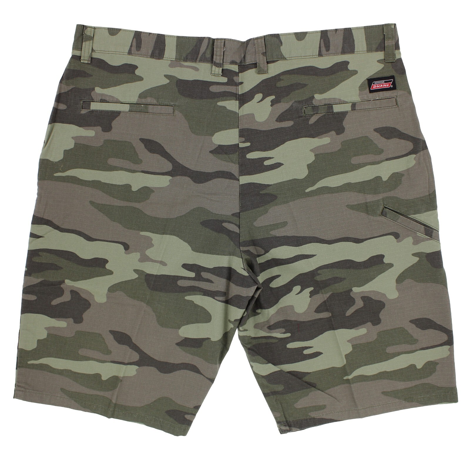 Dickies Men’s Casual Shorts, Cotton Ripstop Shorts, 10.5 Inch Inseam, Green Camo
