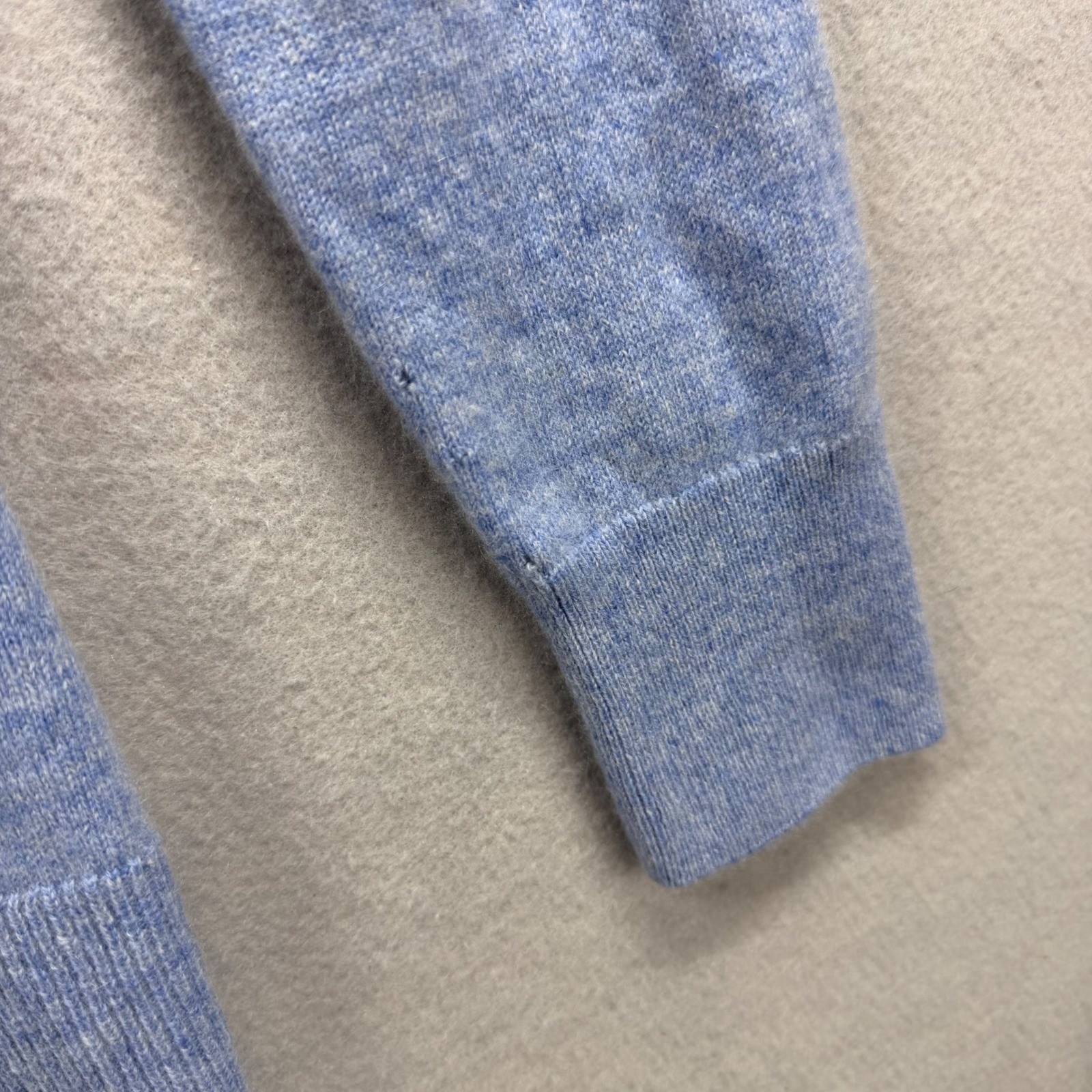 J.Crew Cashmere Mock Neck Sweater Womens Small Blue Long Sleeve Knit Top