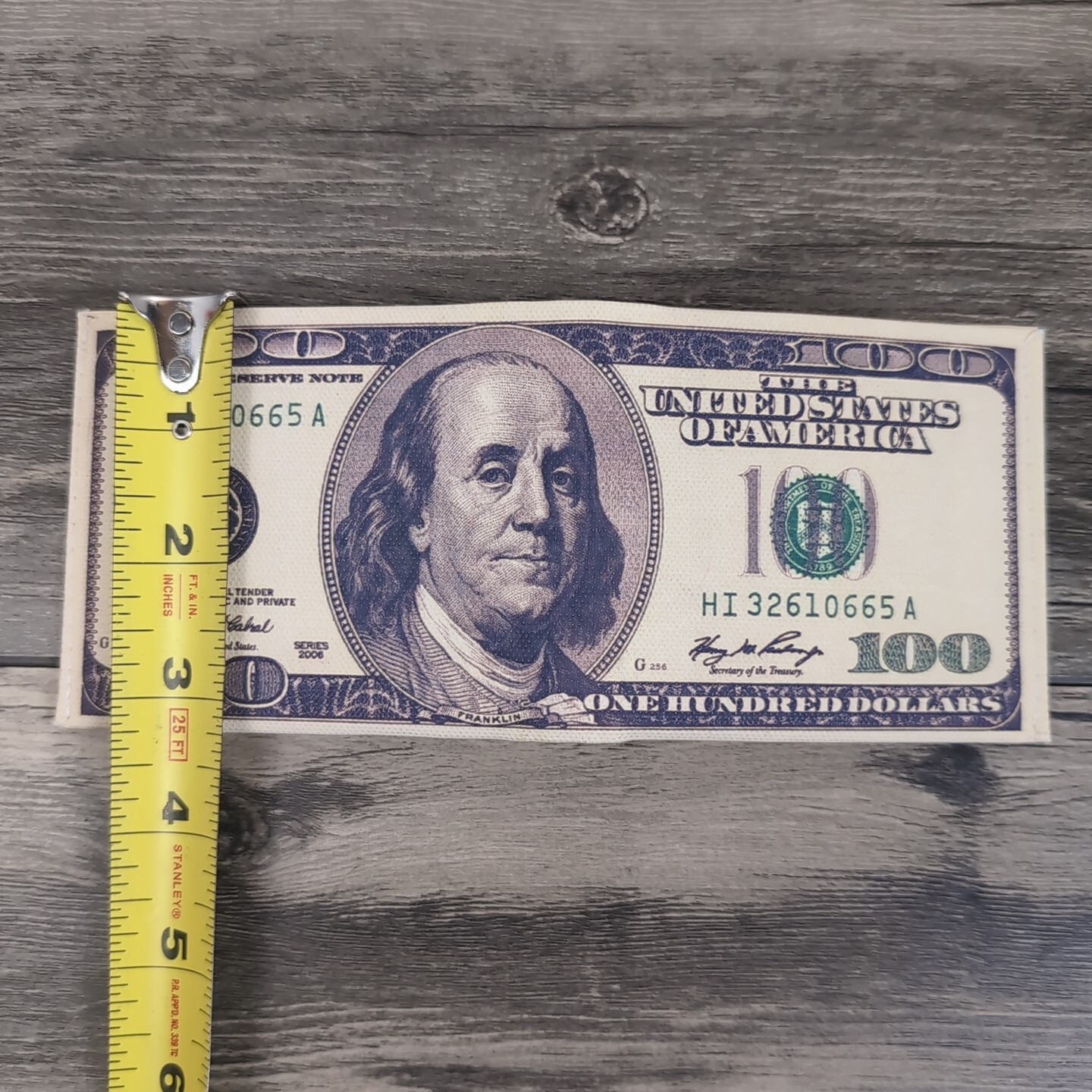 USA $100 One Hundred Dollar Print Men’s Leather Bifold Novelty Wallet