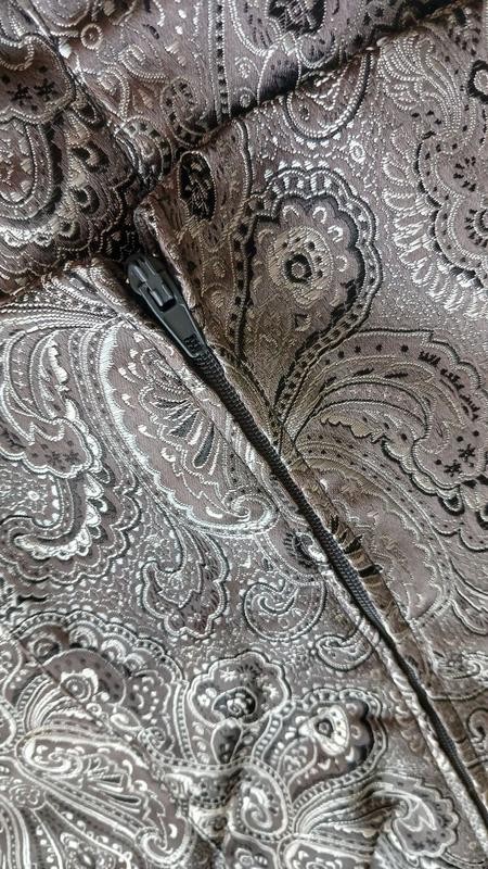 Orsay Black Silver Paisley Strapless Corset Bustier Top Lace-Up Boned Zipper
