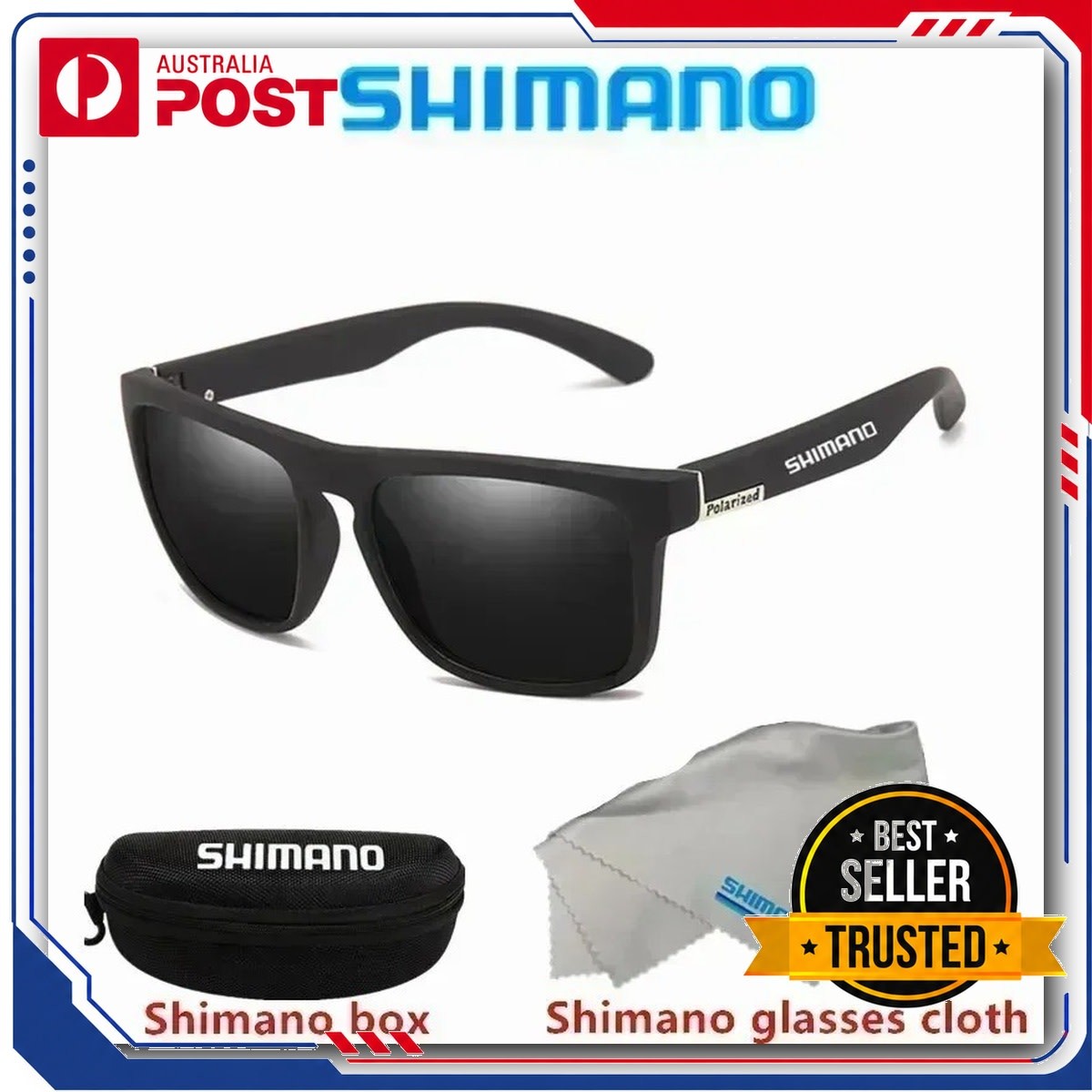 Shimano Men UV400 Polarized Sunglasses Fishing Sports Eyewear for Driving
