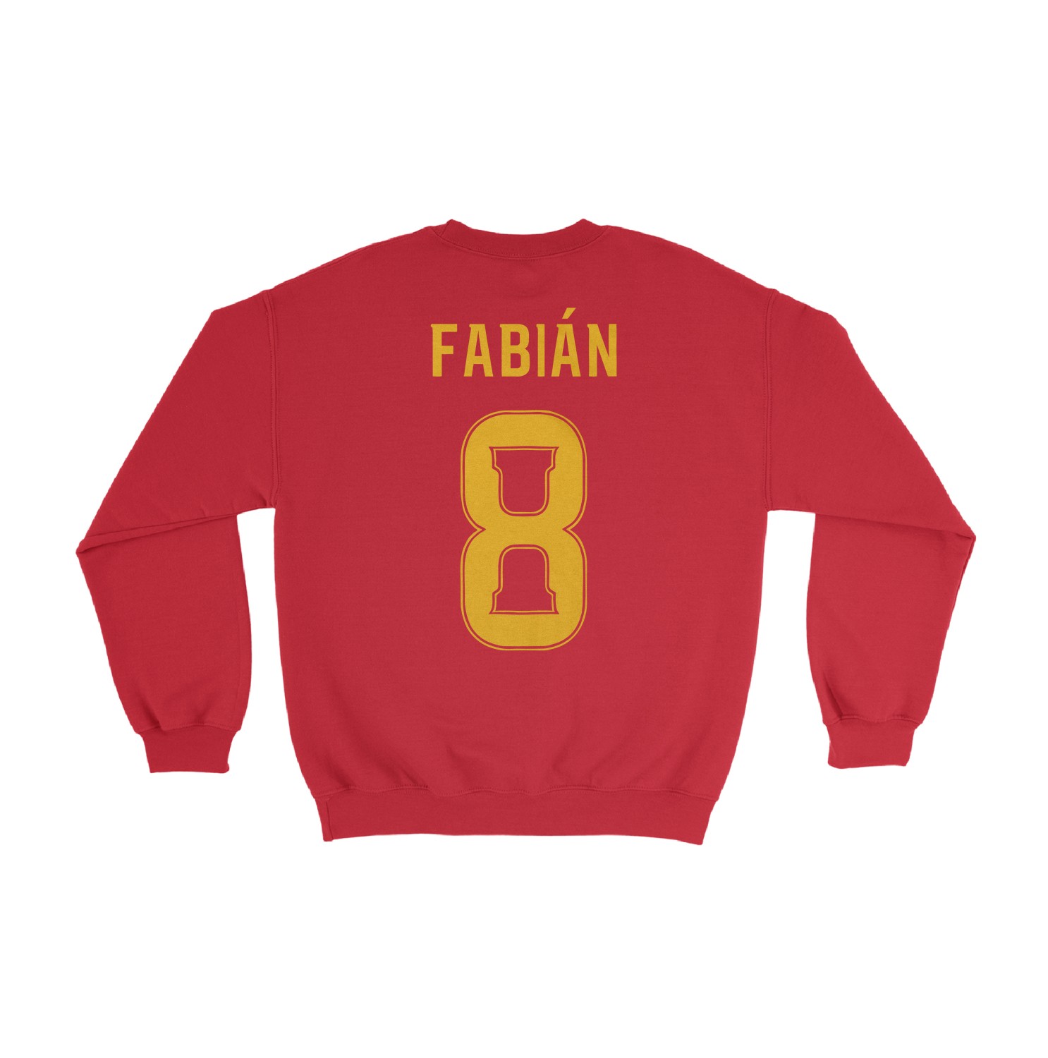 Spain Soccer Pride Fabian 8 Two-Sided Tribute Unisex Crewneck Sweatshirt