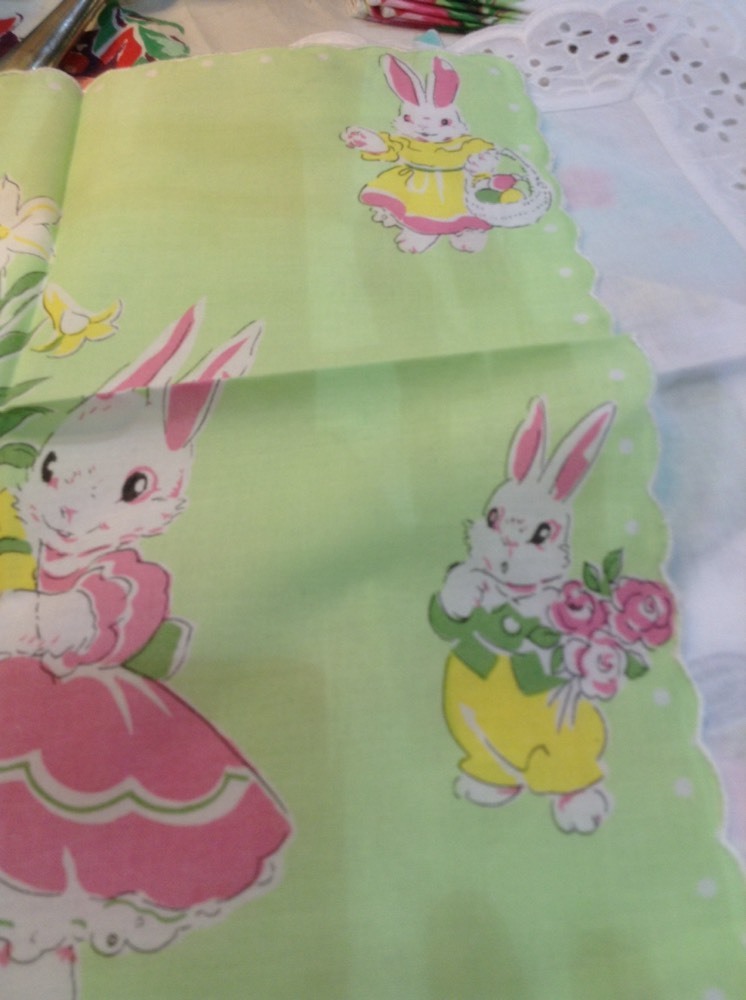 Adorable Easter Bunny Handkerchief – Hankie