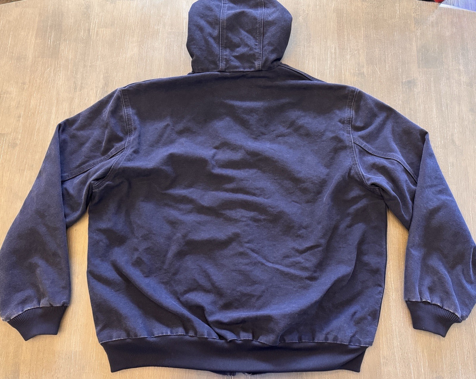 VTG Carhartt Jacket Mens XL Blue J25 Sandstone Gorpcore Workwear Hoodie Full Zip