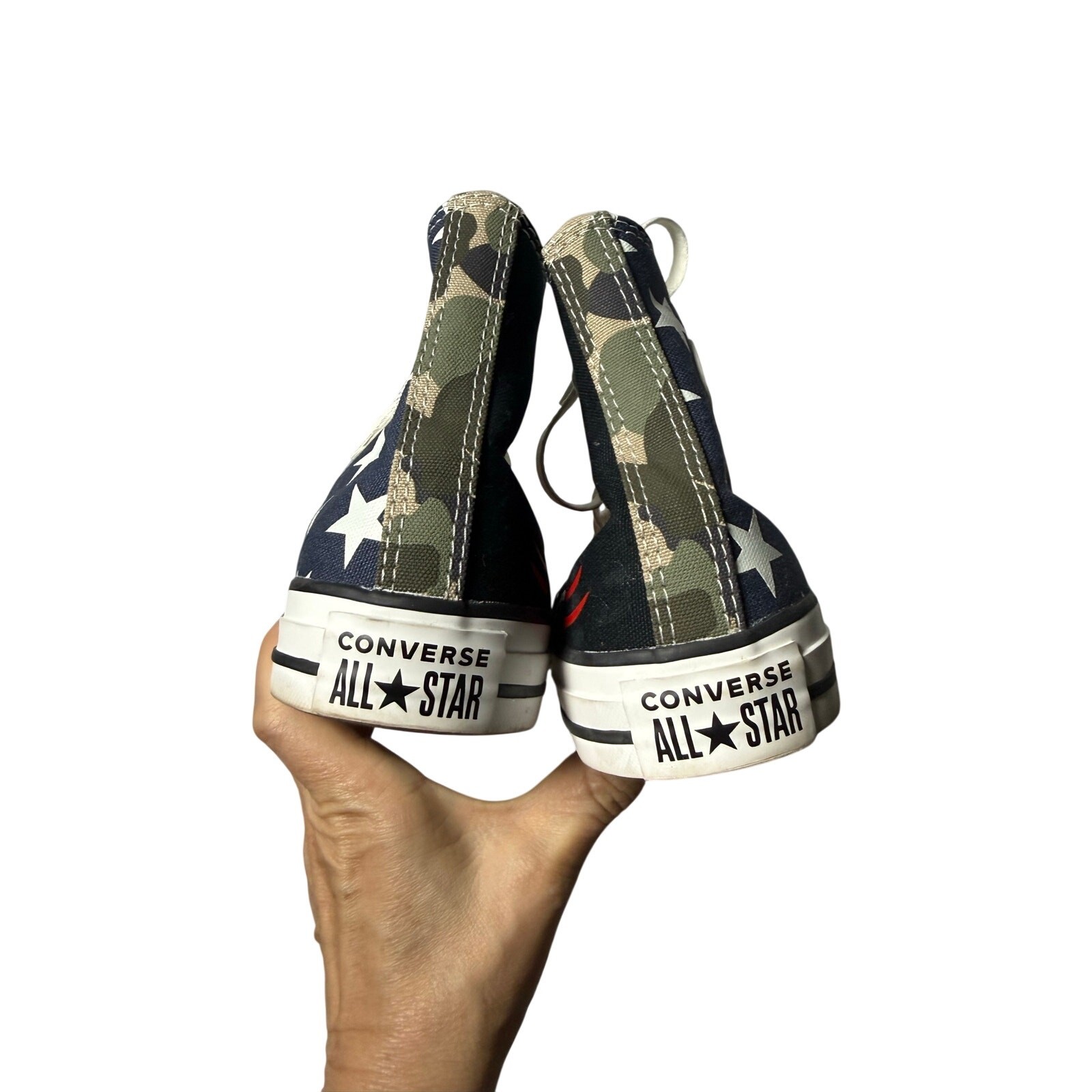 Converse Sneakers W8 M6 Chuck Taylor All Star Mixed Print Stars Fire Camo