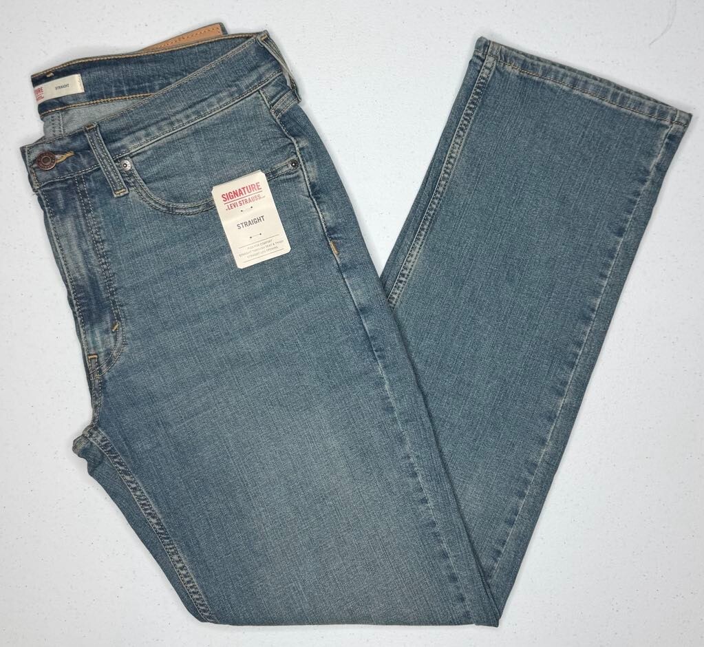 Signature By Levi Strauss #11703 NEW Men’s Straight Flex Jeans