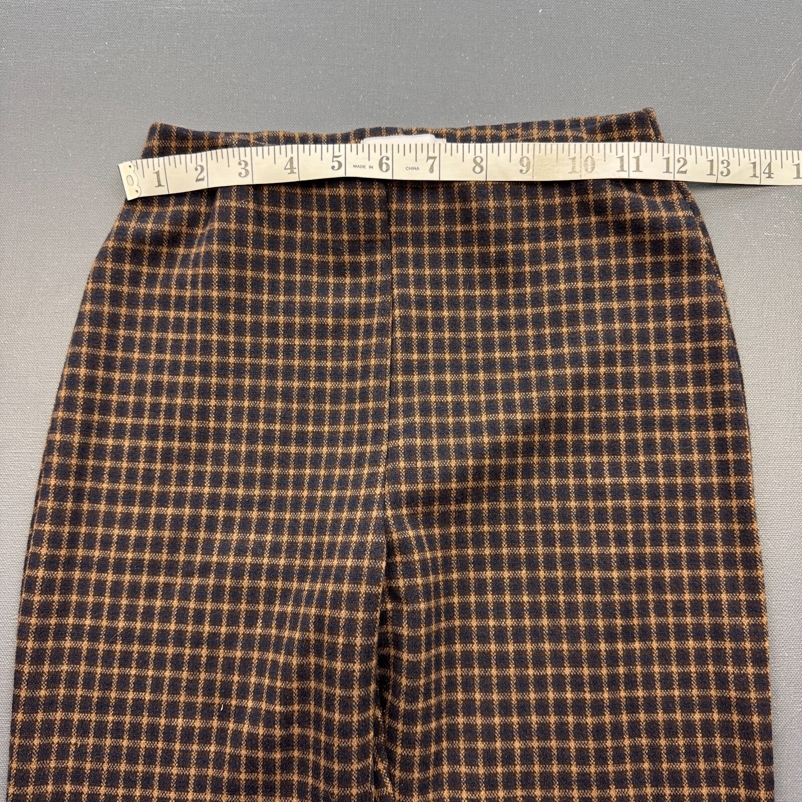 Urban Outfitters Pants Women’s Small Brown Black Checkered Stretch Retro Flare