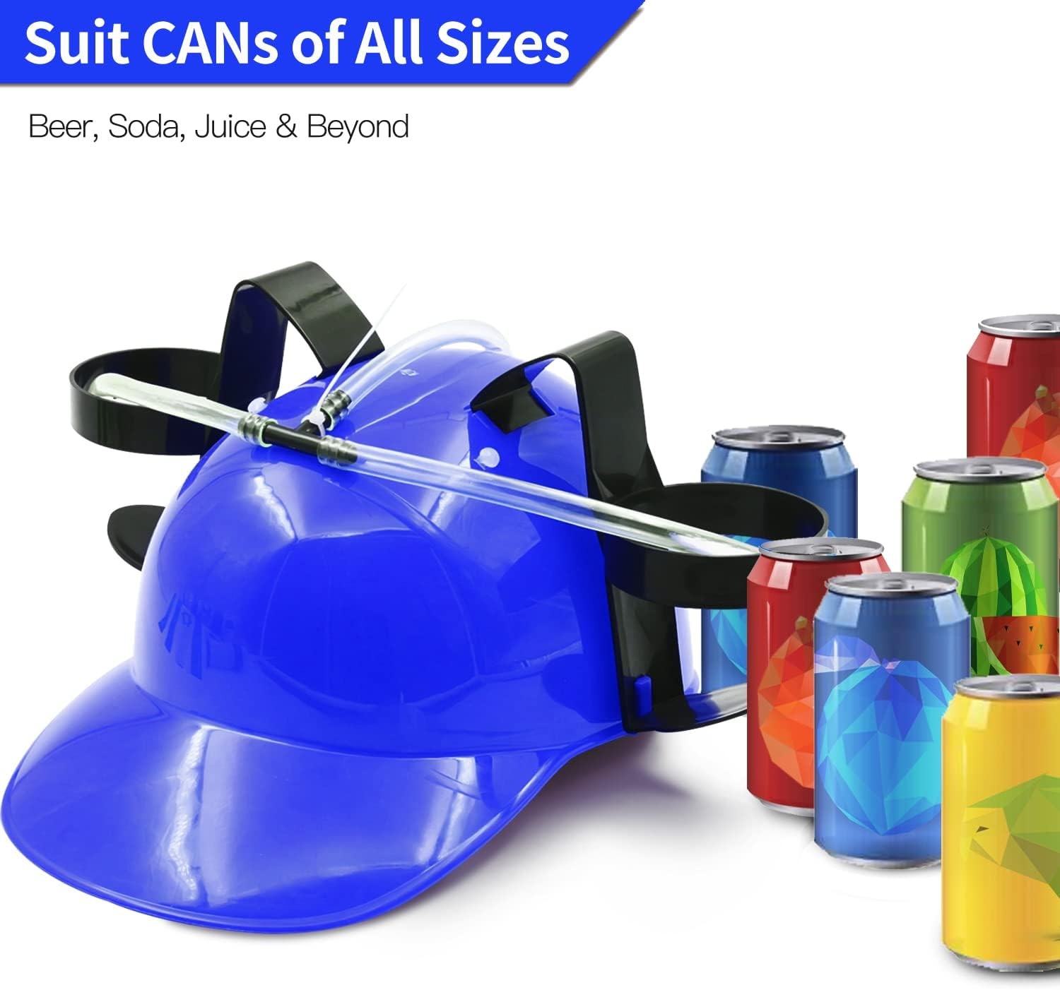 Drinking Helmet – Can Holder Cap Drinker Favor Hat Party Fun Beverage Gadgets