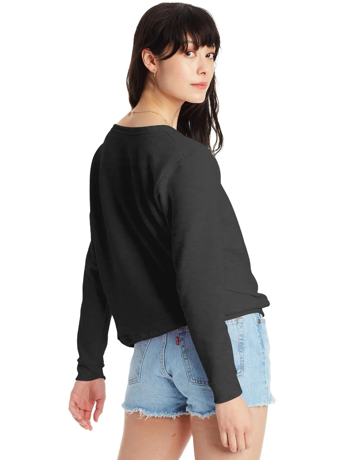 Hanes Women’s Sweatshirt Crew Neck EcoSmart Recycled Cotton-Blend Fleece S-2XL
