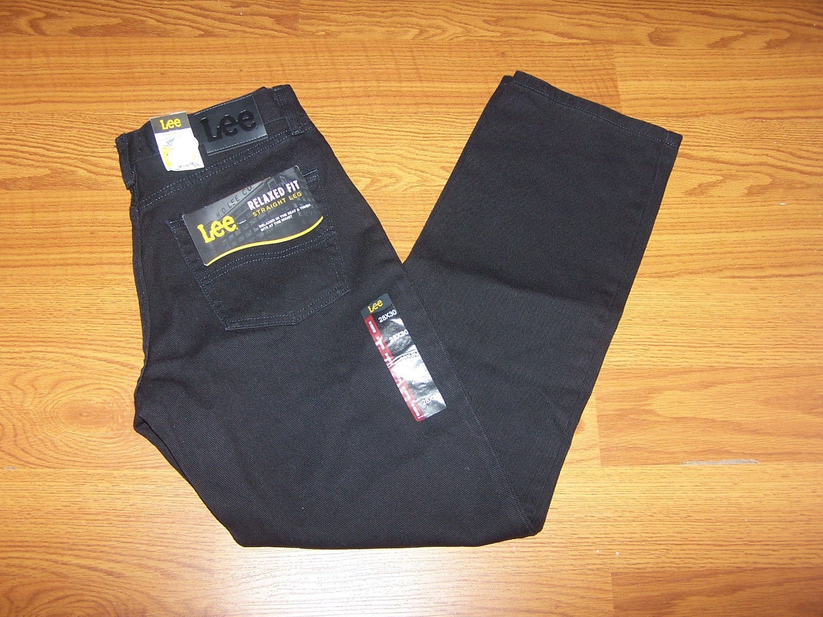 Size 28×30 Mens Regular Fit Straight Leg Lee Jeans (Double Black)