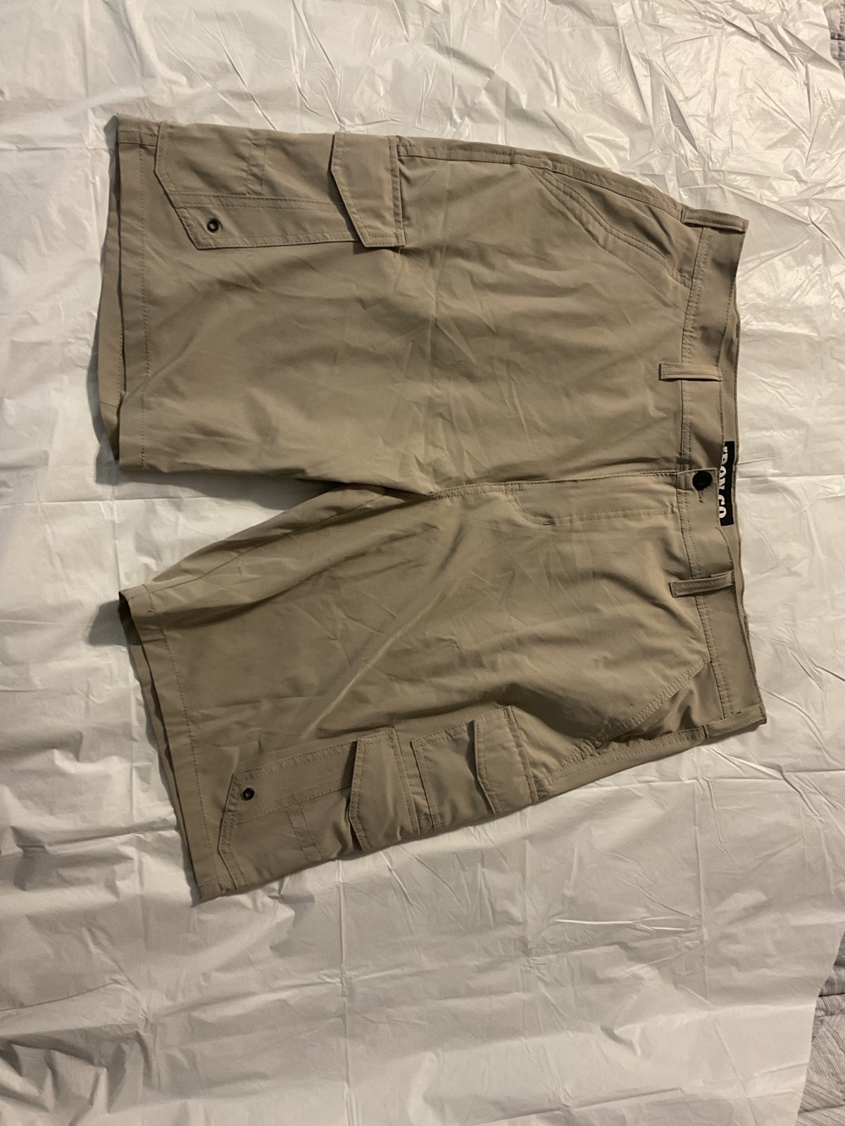 Iron Co Mens Cargo Performance Shorts Size 40 Khaki