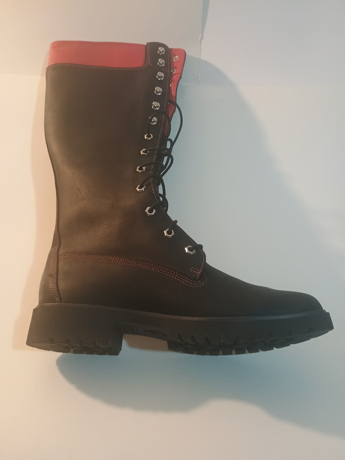Timberland Premium DYO 14″ Tall Waterproof Boots Black/Red Women’s 11 NIB
