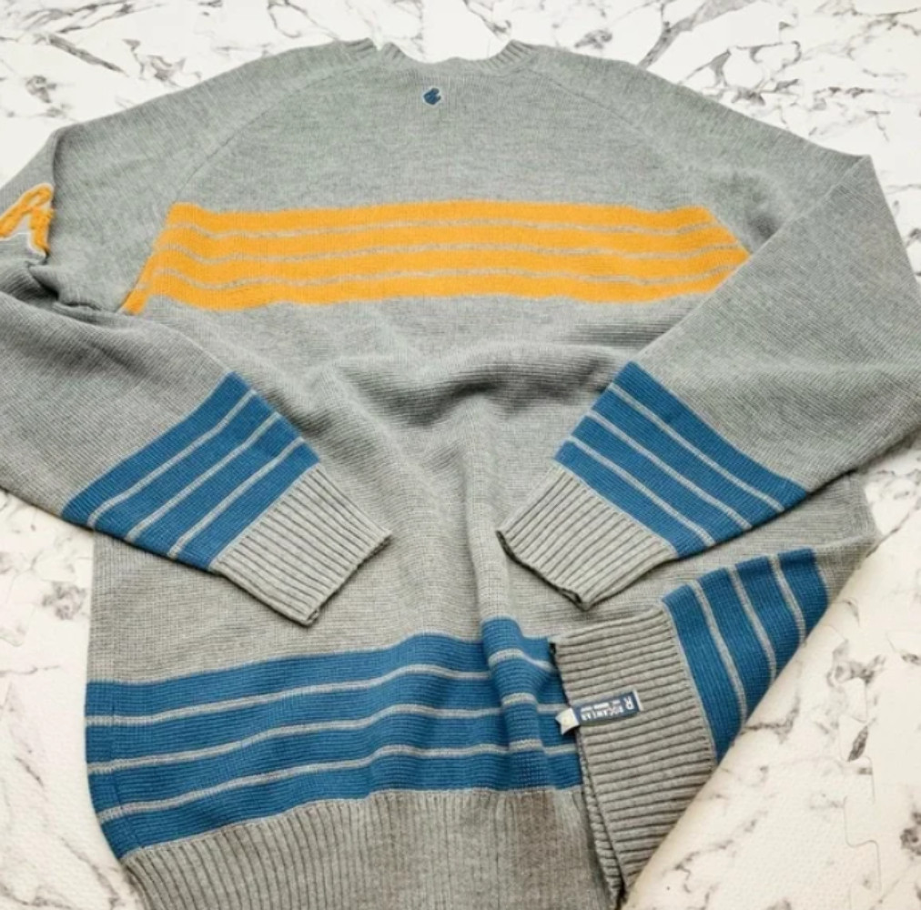 Men’s Rocawear Charcoal Grey | Orange | Blue Crewneck Sweater NWT