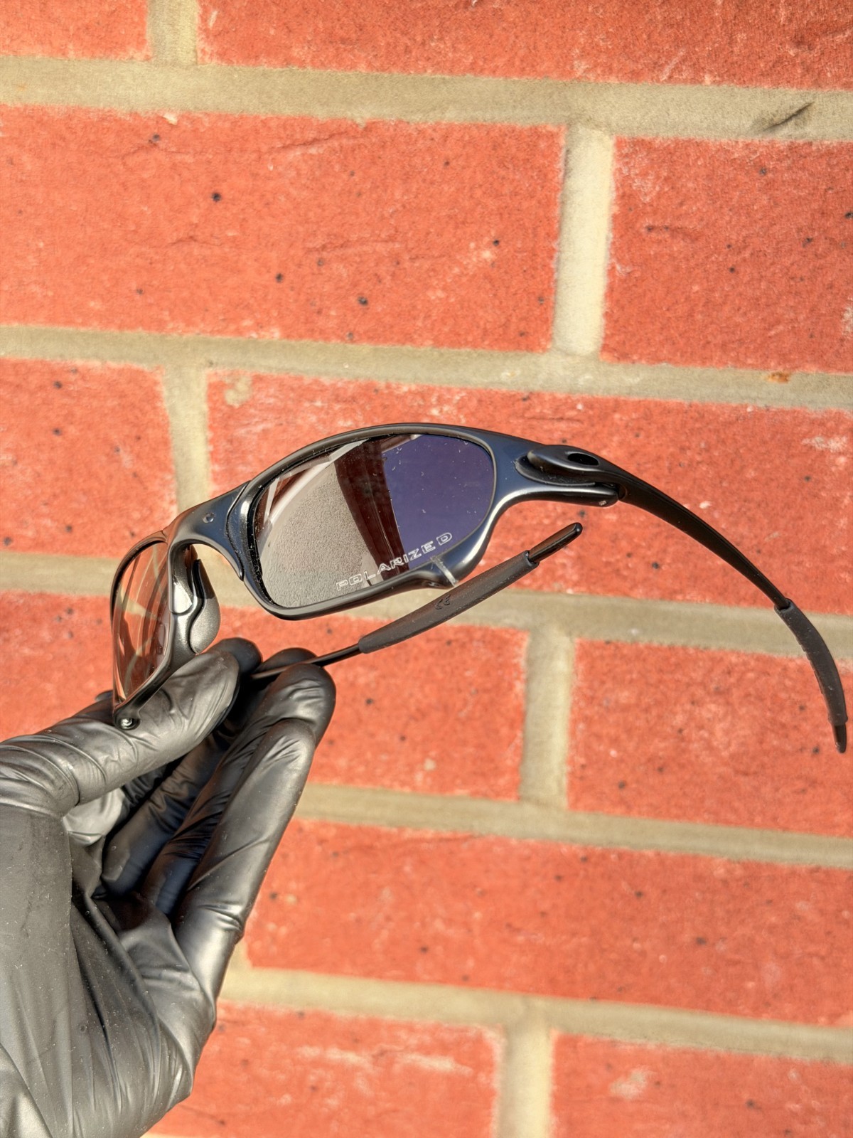 Oakley Juliet Carbon Metal Polarized Sunglasses Black Lenses/Black Frames