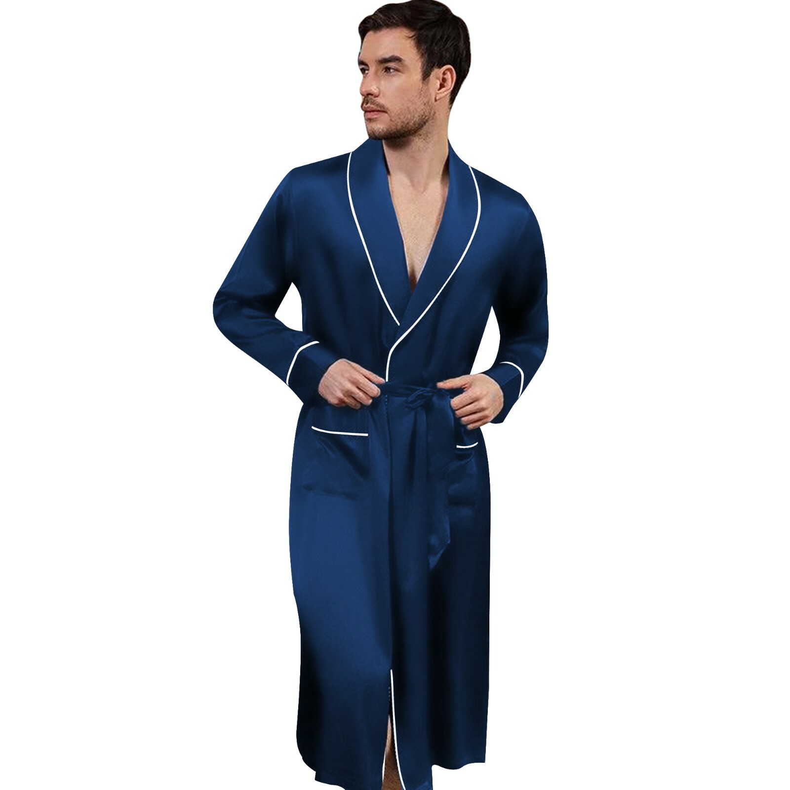 Mens Silk Satin Super Soft Robe – 5 DAY DELIVERY USA -Seller -FAST SHIP !!!!