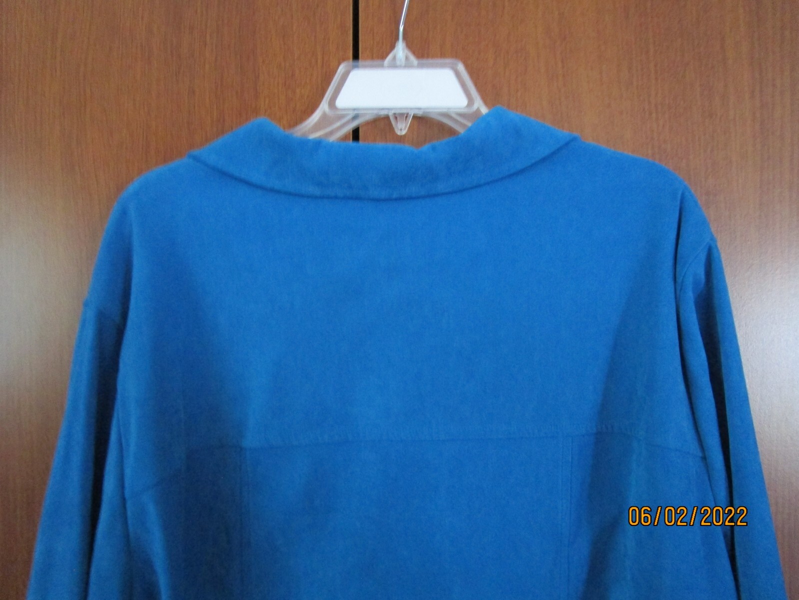 Sag Harbor Blue Blouse Jacket Sz 20 W Polyester Spandex Bust 52 Length 29 in