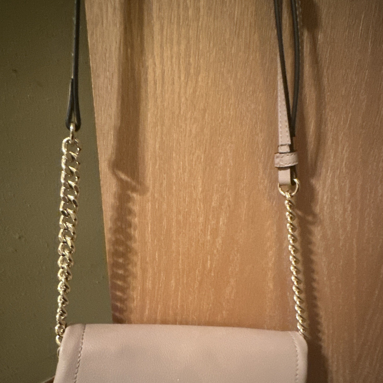 Nine West Pink Small Crossbody Wallet Clutch Detachable Chain Strap Zip