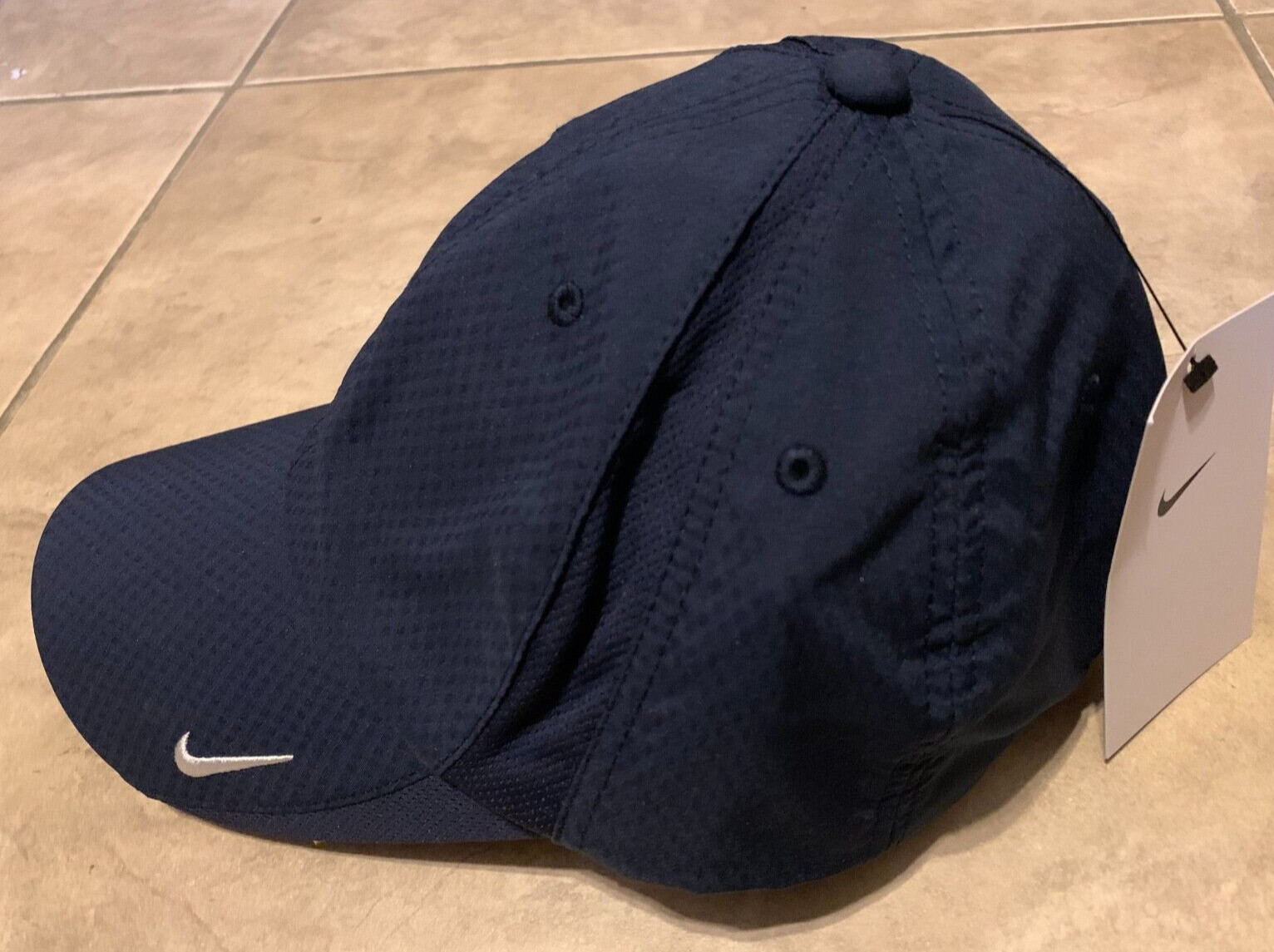 Nike Dri-Fit Heritage-86 Golf Navy Blue w/ White Swoosh Blank Hat Cap NEW w/ Tag