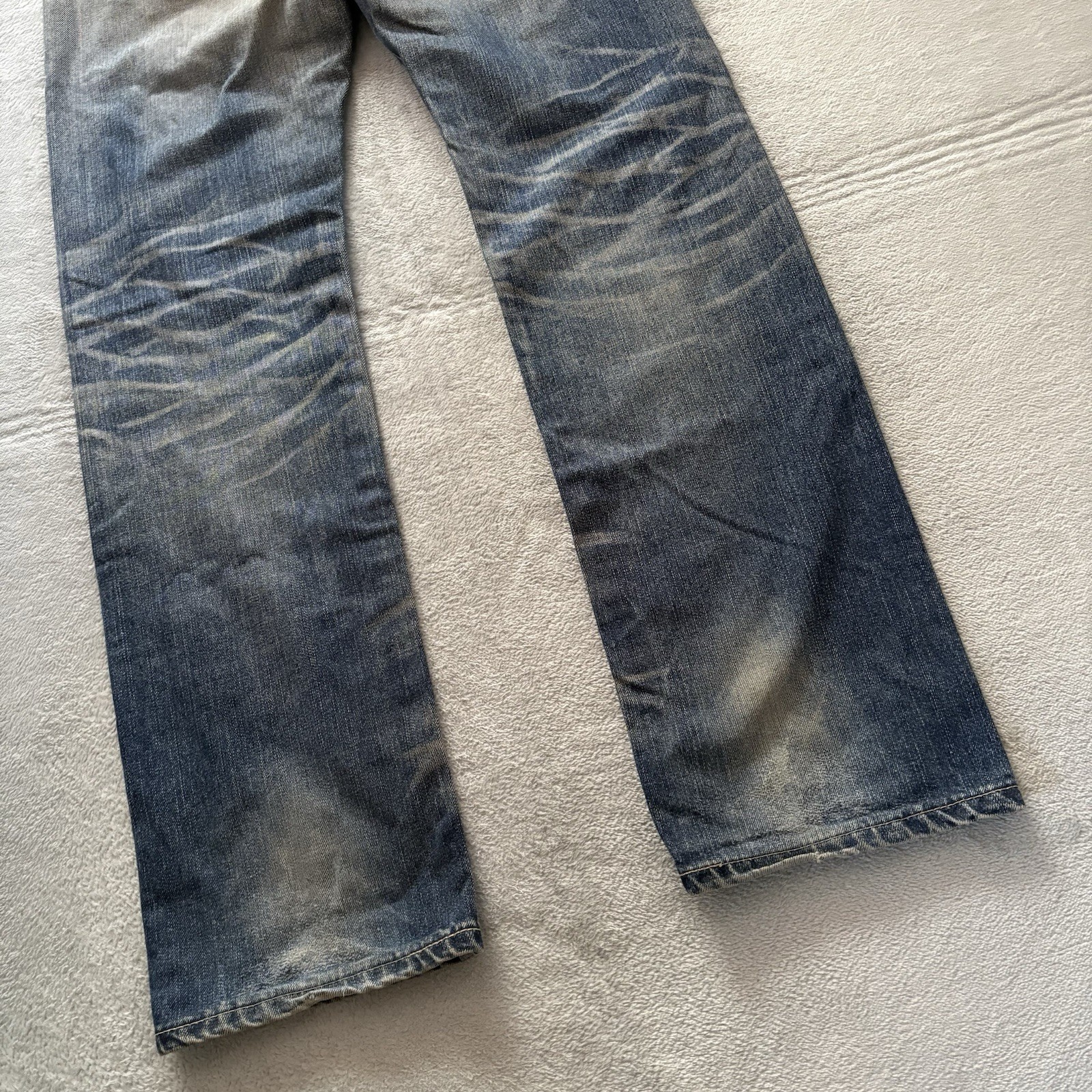 EDWIN 413XV Distressed Denim Jeans Men’s Size 29 Made in Japan Vintage Fade