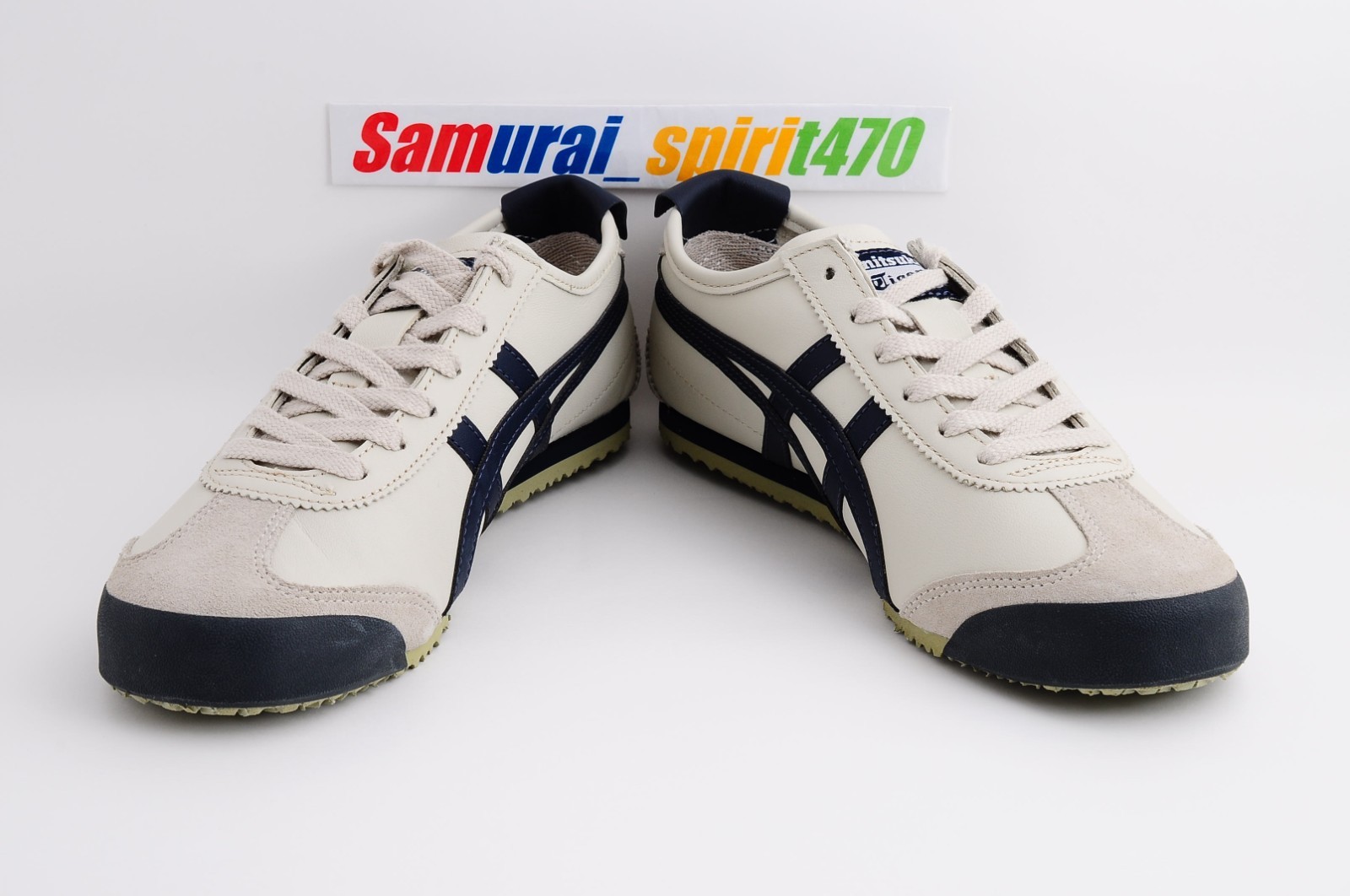 Onitsuka Tiger Genuine MEXICO 66 1183C102 BIRCH /PEACOAT US Buyer No Import duty