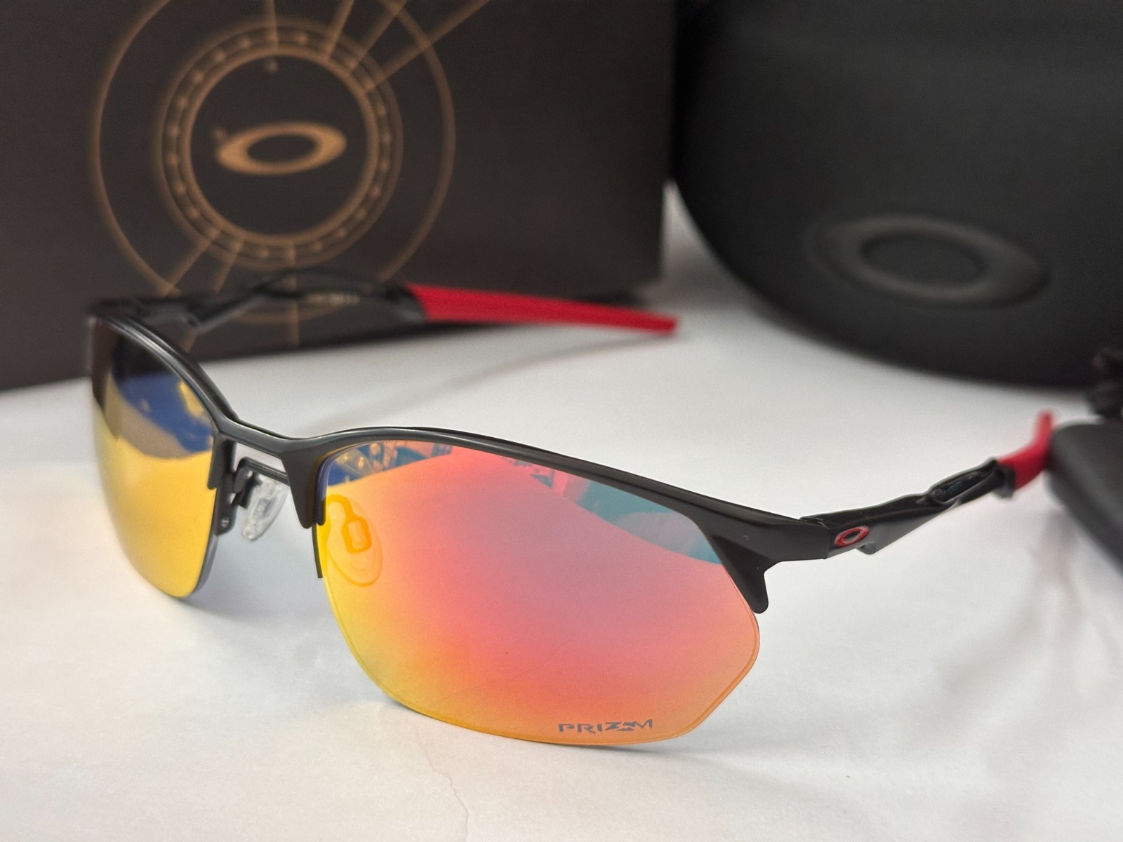 Oakley WIRE TAP 2.0 OO4145 Black/Red Sunglasses Glasses Sports Outdoor PRIZM