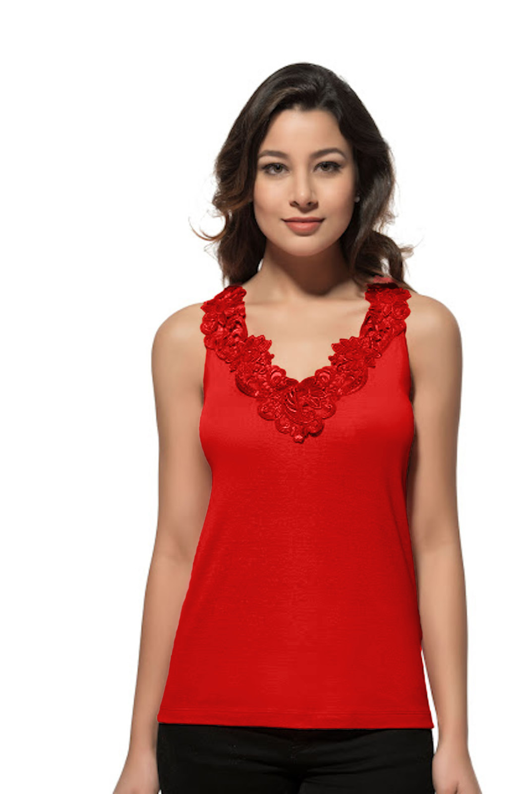 Wome’s Tank Top Camisole with Lovely Lace Trim Style Soft Sexy Sport Yoga