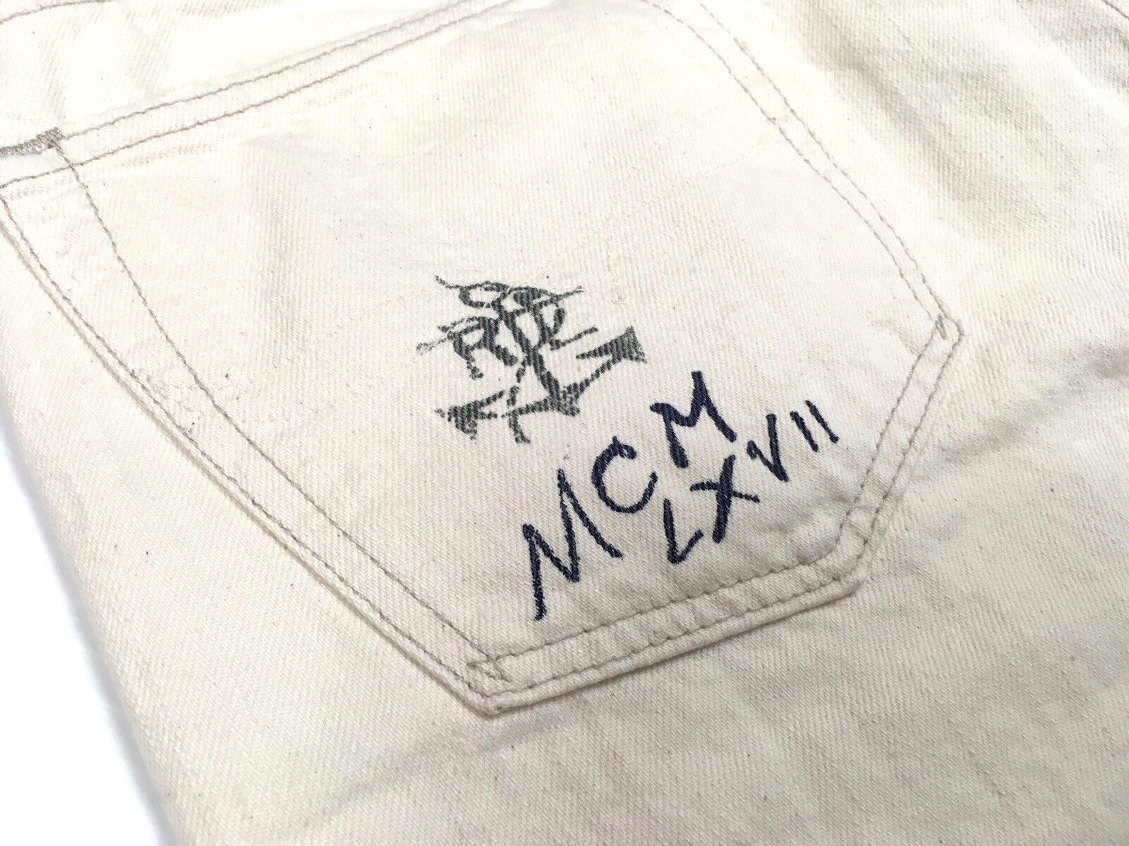 Polo Ralph Lauren Sailing Yacht Artist Artwork Pen Drawing Royal CP93 Slim Jeans