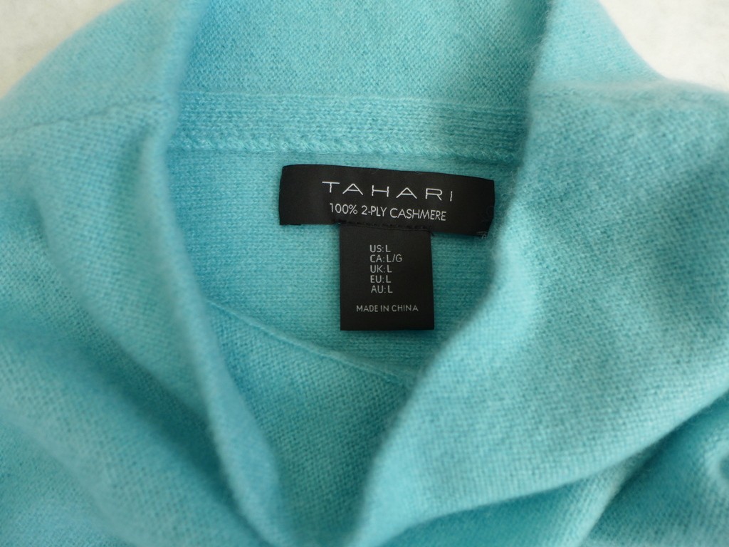 TAHARI Funnel Neck 100% 2-PLY Cashmere Sweater SOFT LUXE 5 Colors