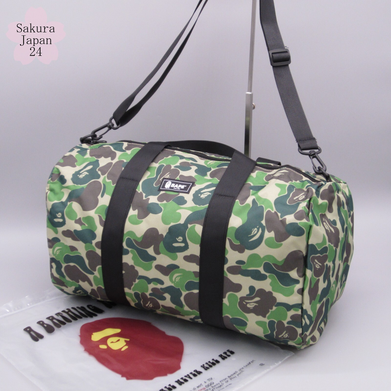 BAPE A Bathing Ape Duffle Bag Hand Bag Camo Green 2020 Spring Magazine Free Gift